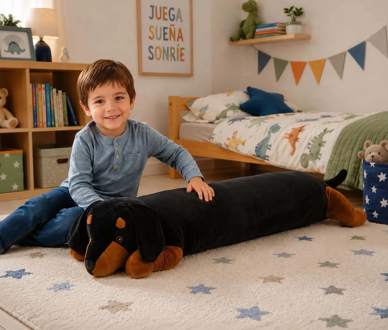 Oso de Peluche Gigante 100 cm – Peluche XXL Súper Suave Perro Negro
