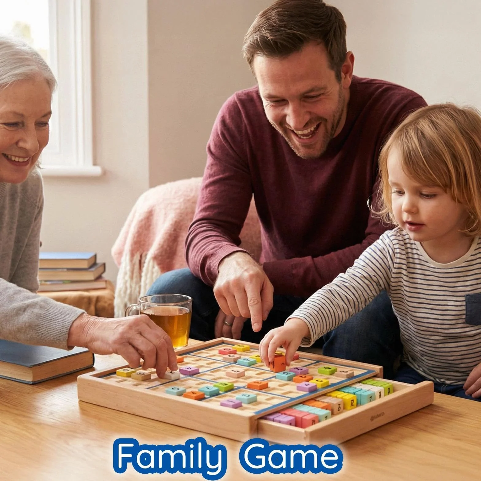 BOHS 3-en-1 Sudoku de Madera Juego Educativo para Niños 320 Rompecabezas Fichas Multicolores