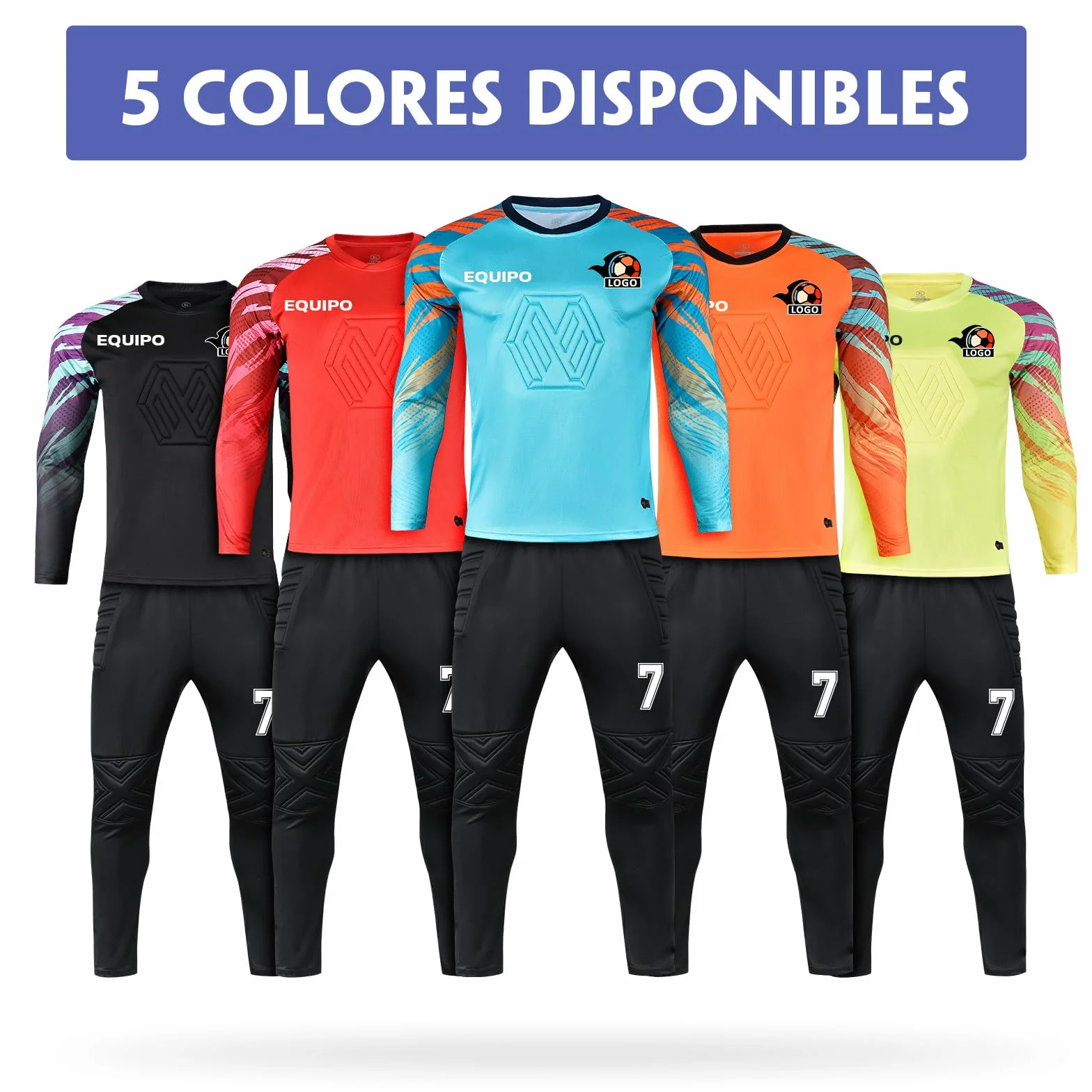 LAIFU Equipaciones de Portero Personalizado Niño Adulto Camiseta Fútbol Pantalón Corto