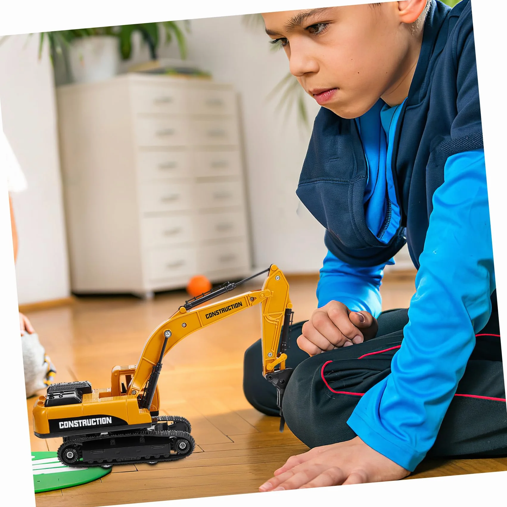 BESTonZON 1Juego Excavadora Plástica Juguete Educativo de Vehículo de Construcción para Desarrollo Infantil y Coordinación
