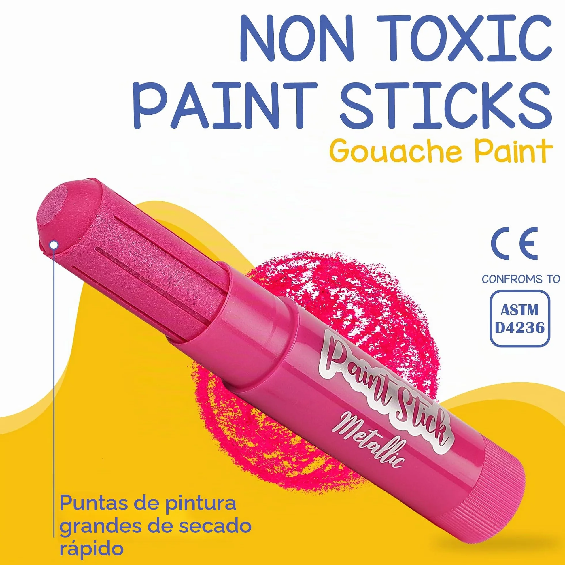 Estuche 30 Barras de Tempera Solida de Colores para Niños - Kit Pintura Niños y Bebes - Kit de Arte Infantil - Sticks de Pinturas Niños para Papel, Cristal, Cartón...