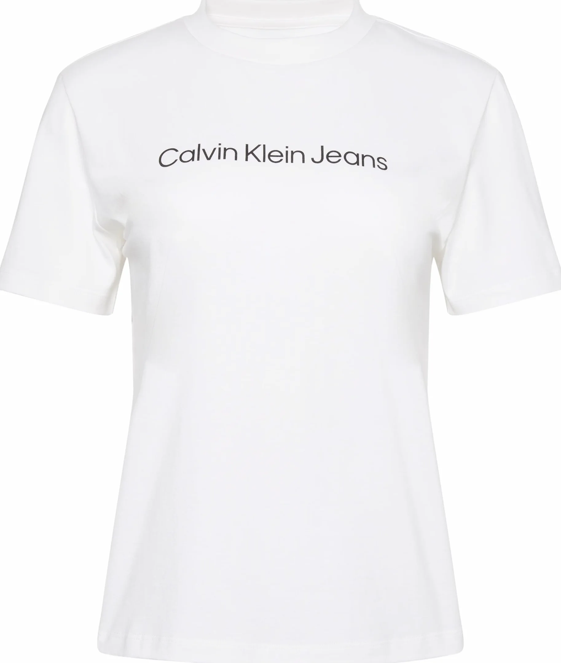 Calvin Klein Camiseta de Manga Corta Mujer Logo Classic Regular Fit