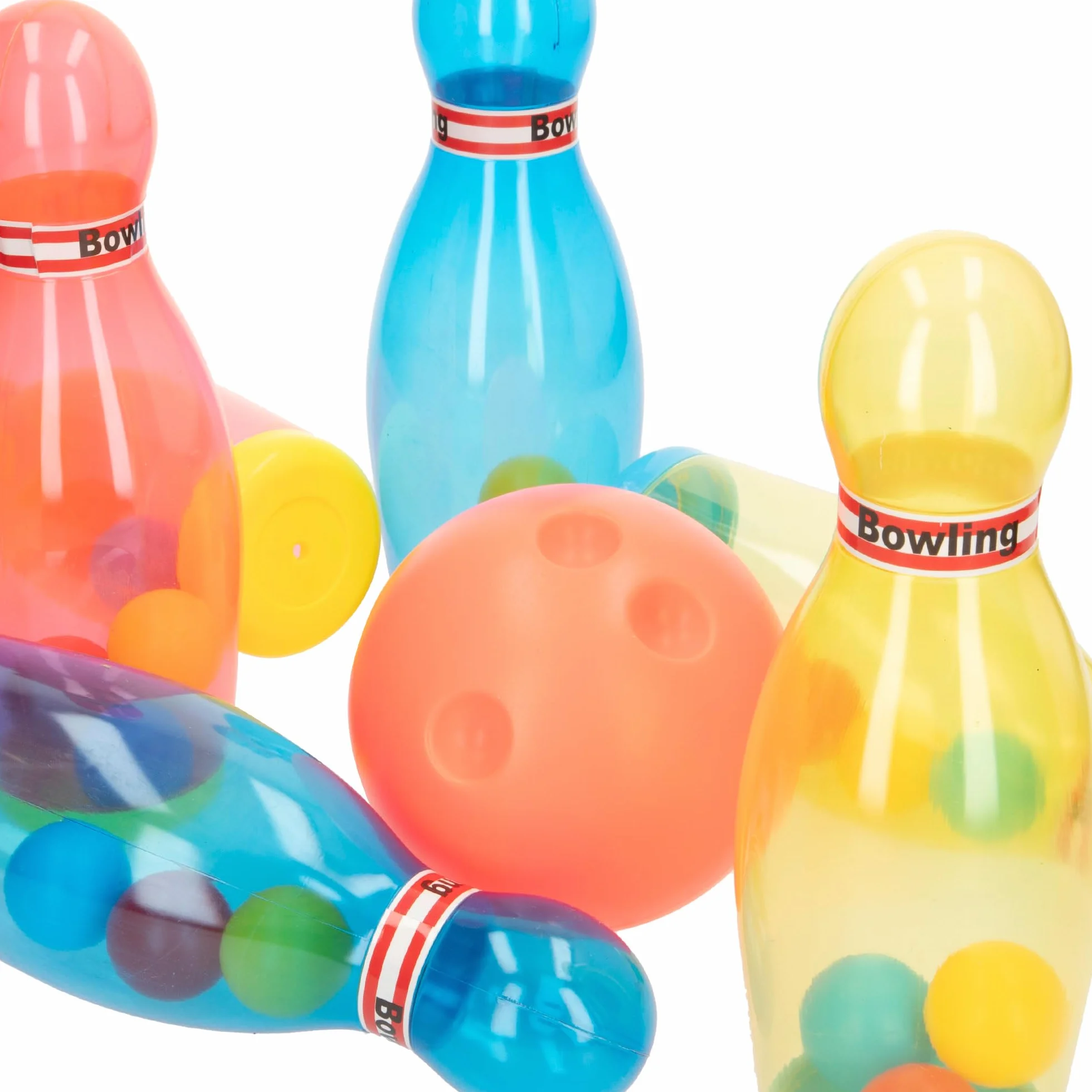 ColorBaby Fun Area! Juego de Bolos, Bolo 7,5x21 cm, Pelota de Ø10 cm, Juegos para niños Exterior, Juguete Infantil niño, Juego Entrenamiento, Juguetes Verano, A Partir de 3 años (47688)