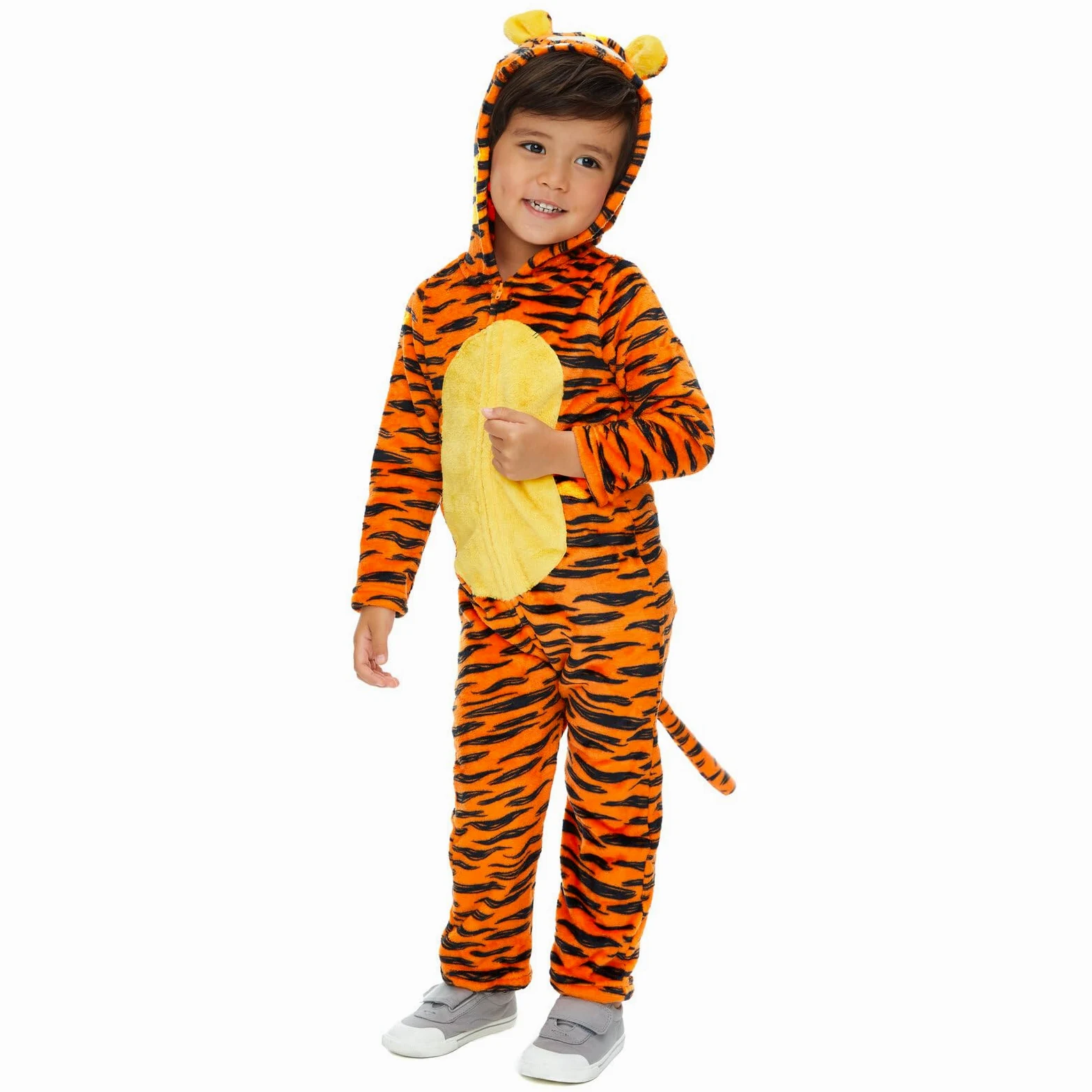 Disney Tigger Toddler Fleece Costume Hooded Cosplay Coverall with Tail 5T