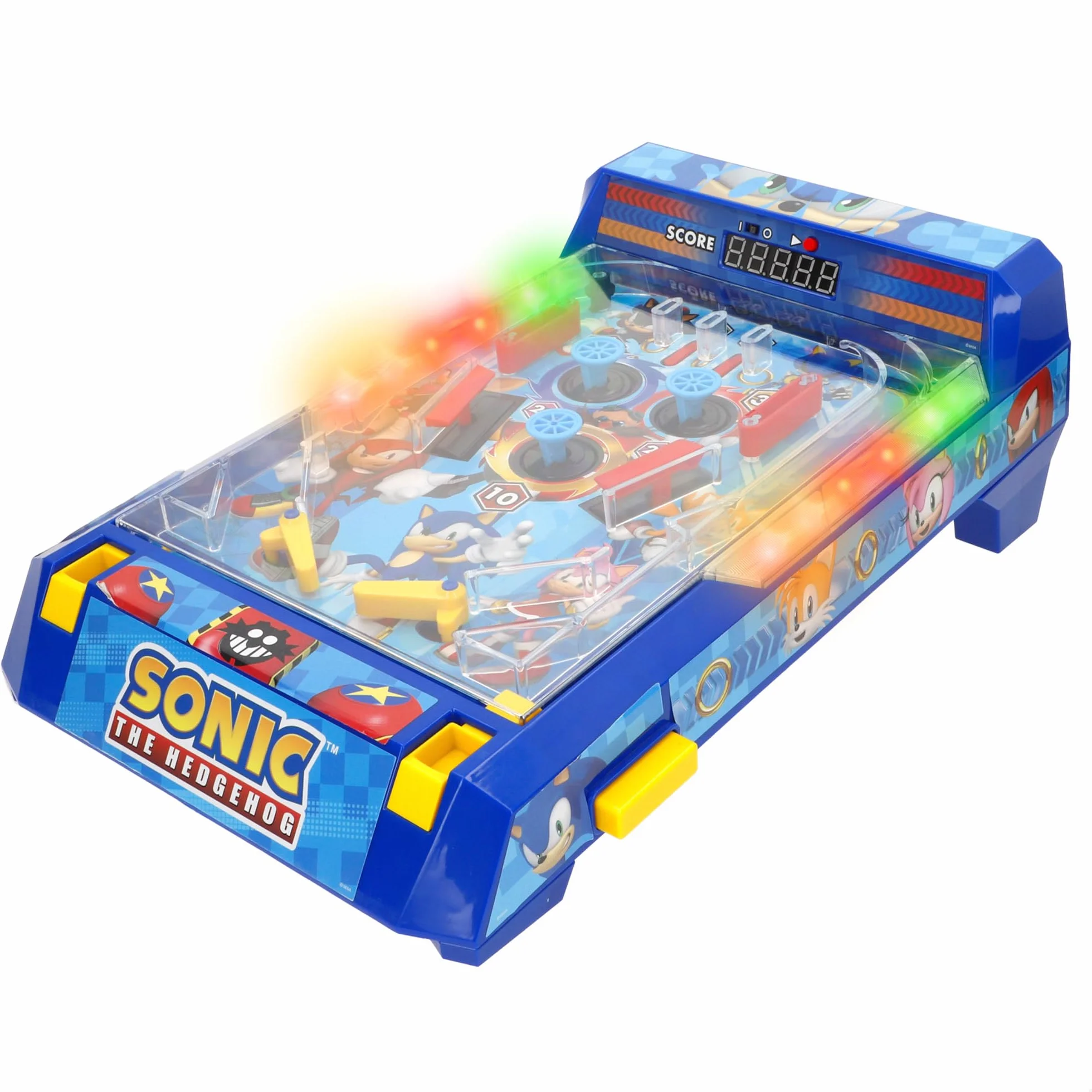 COLORBABY Sonic Pinball de Mesa, Luces y Sonido, Marcador electrónico, Diseño Arcade Premium, Licencia Oficial, Juegos de Mesa electrónicos, Juguete de colección (77726)