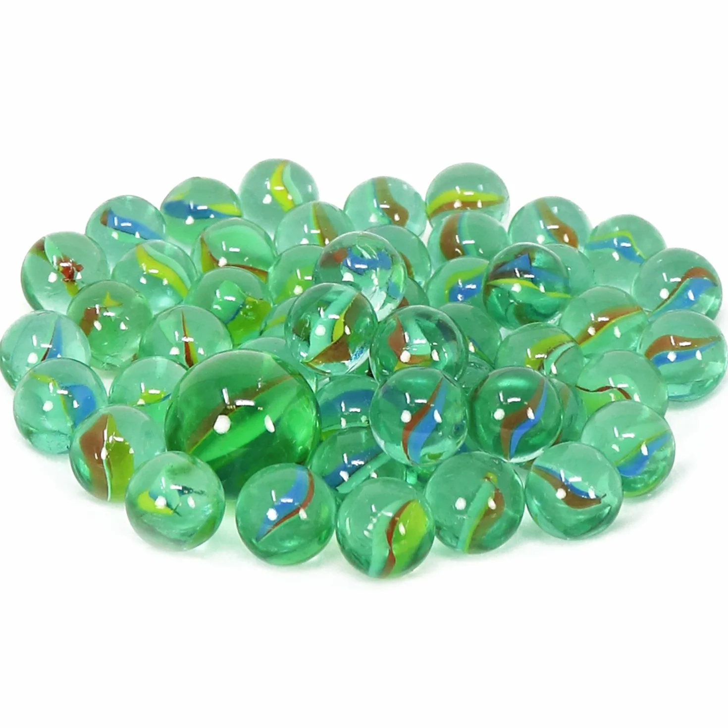 com-four® 100 canicas Vidrio, Piedras Decorativas Manualidades, Relleno, esferas para jarrones acuarios DIY, decoración Mesa Interior Exterior (100 Piezas - canicas)