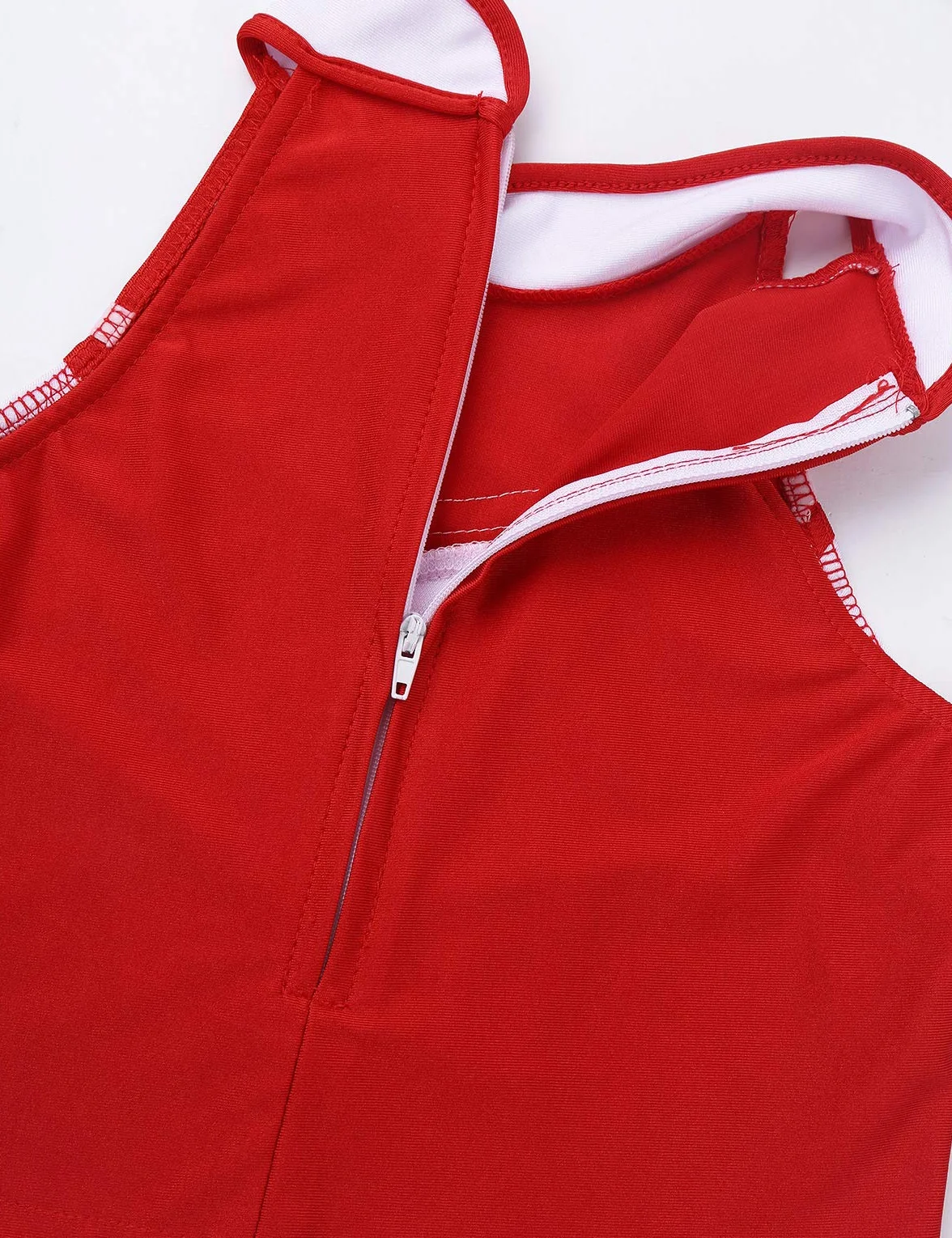 Disfraz de Animadora Niñas Uniforme High School Musical Azul/Rojo Conjunto de Danza
