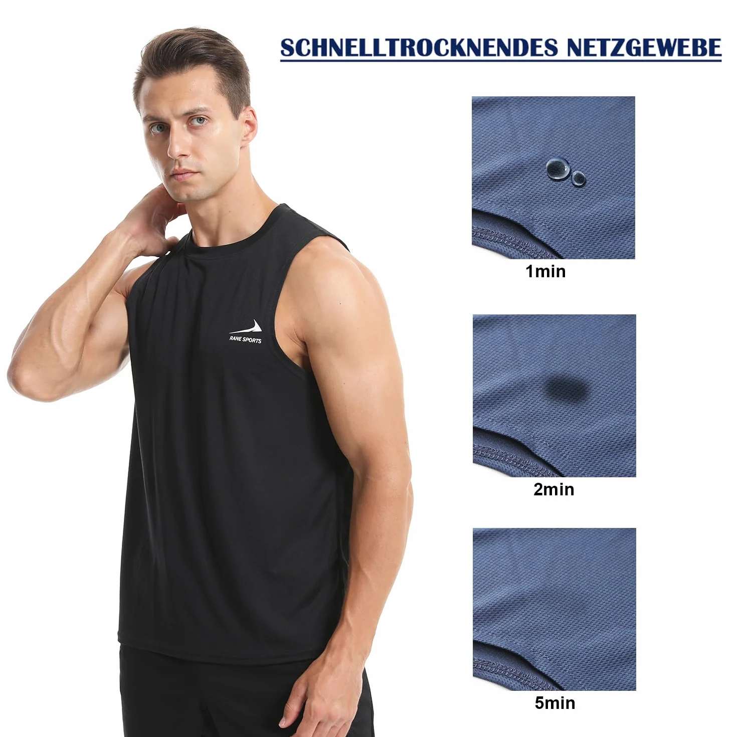Camiseta de Tirantes para Hombre Gimnasio Muscular Fitness Tanques sin Mangas