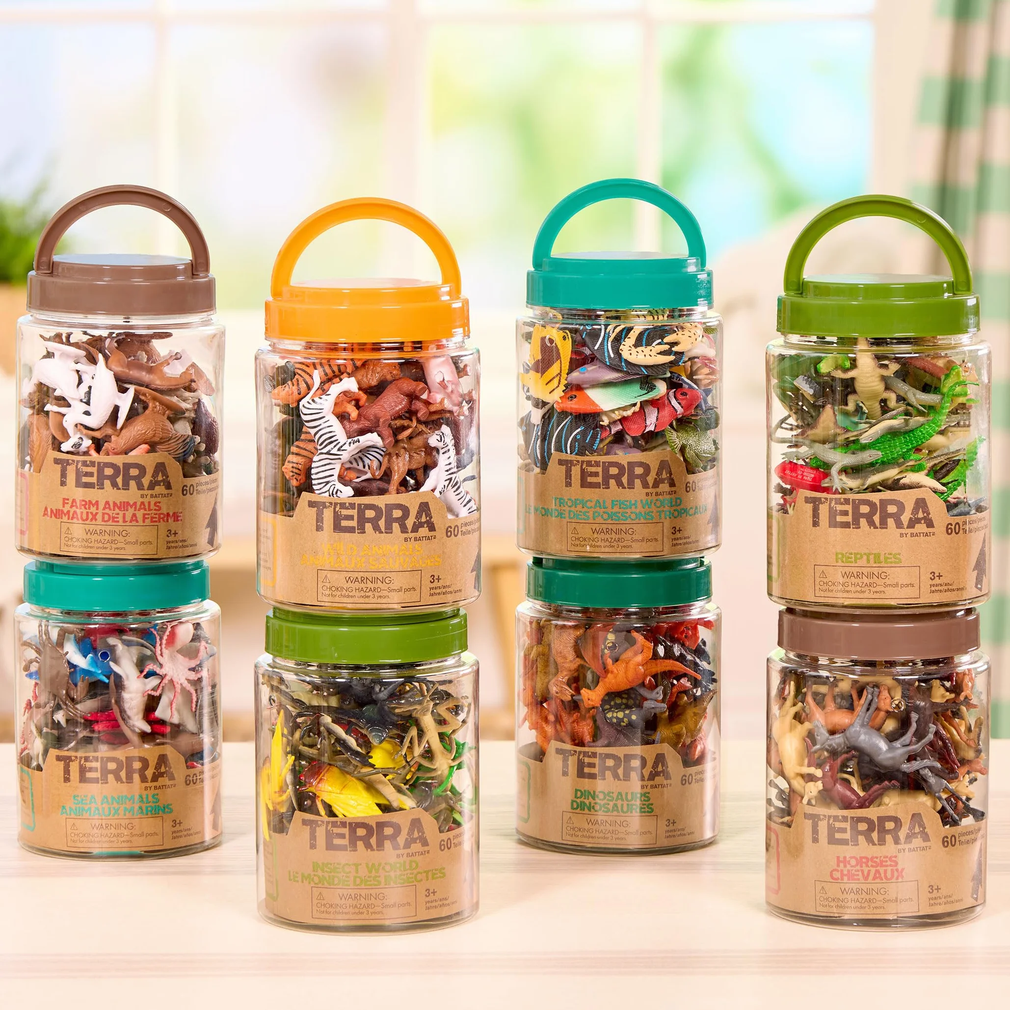 Terra 60 piezas figuras animales insectos arañas juguete set tarántula saltamontes escorpión libélula