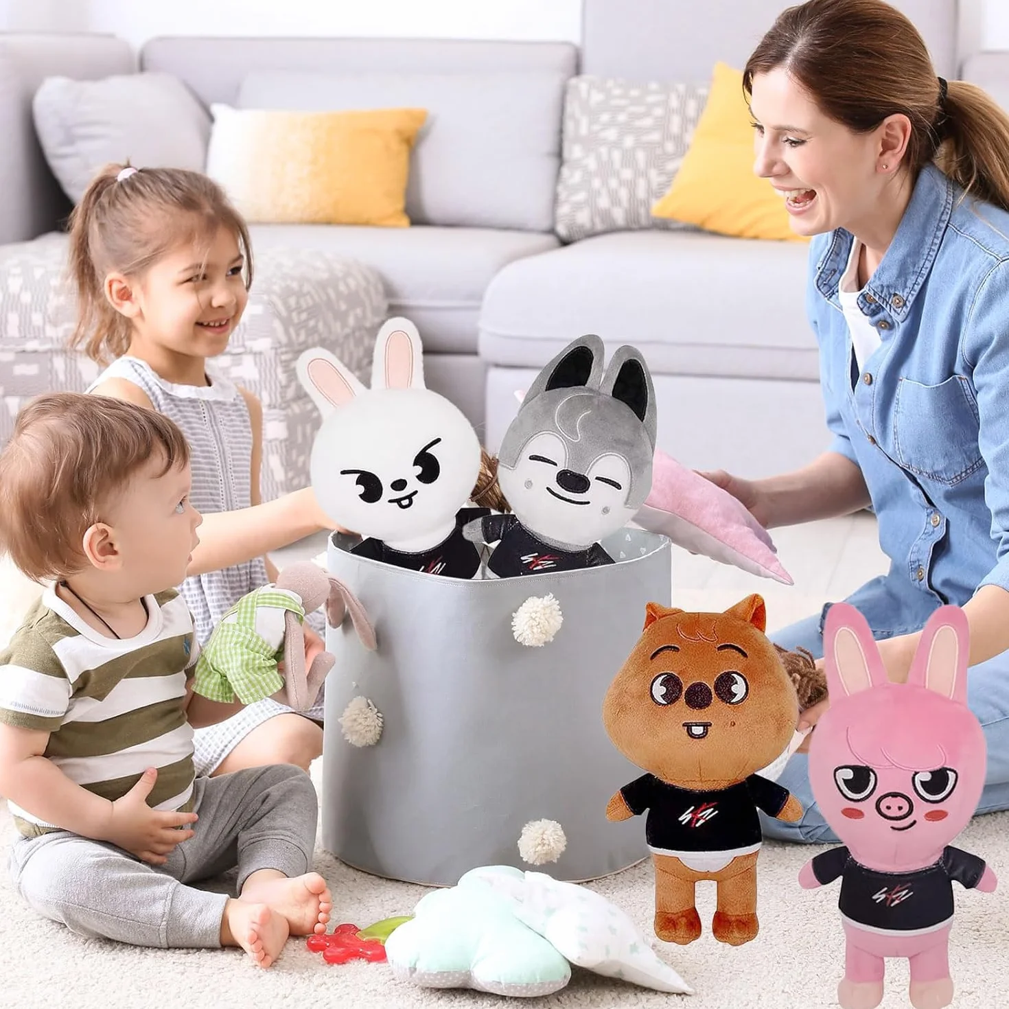 Skzoo peluche 20 cm, peluche oficial de Stray Kids, peluche de anime de dibujos animados, adorable pieza de colección para fanáticos (lobo)