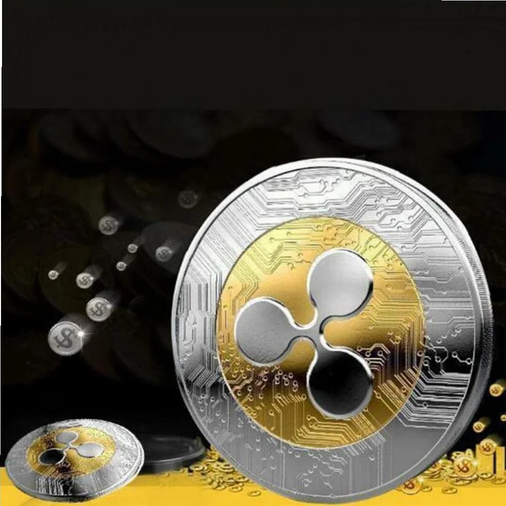 Ripple Commemorative Coin Copper Silver Art Art Gift Fishys Gift for Collector