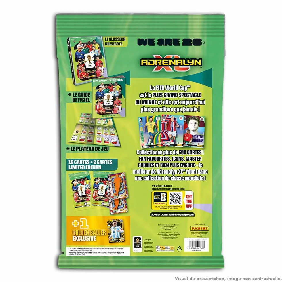 Panini FIFA World Cup 2026 Megapack Adrenalyn XL con Archivador Oficial, Tablero y Sobres