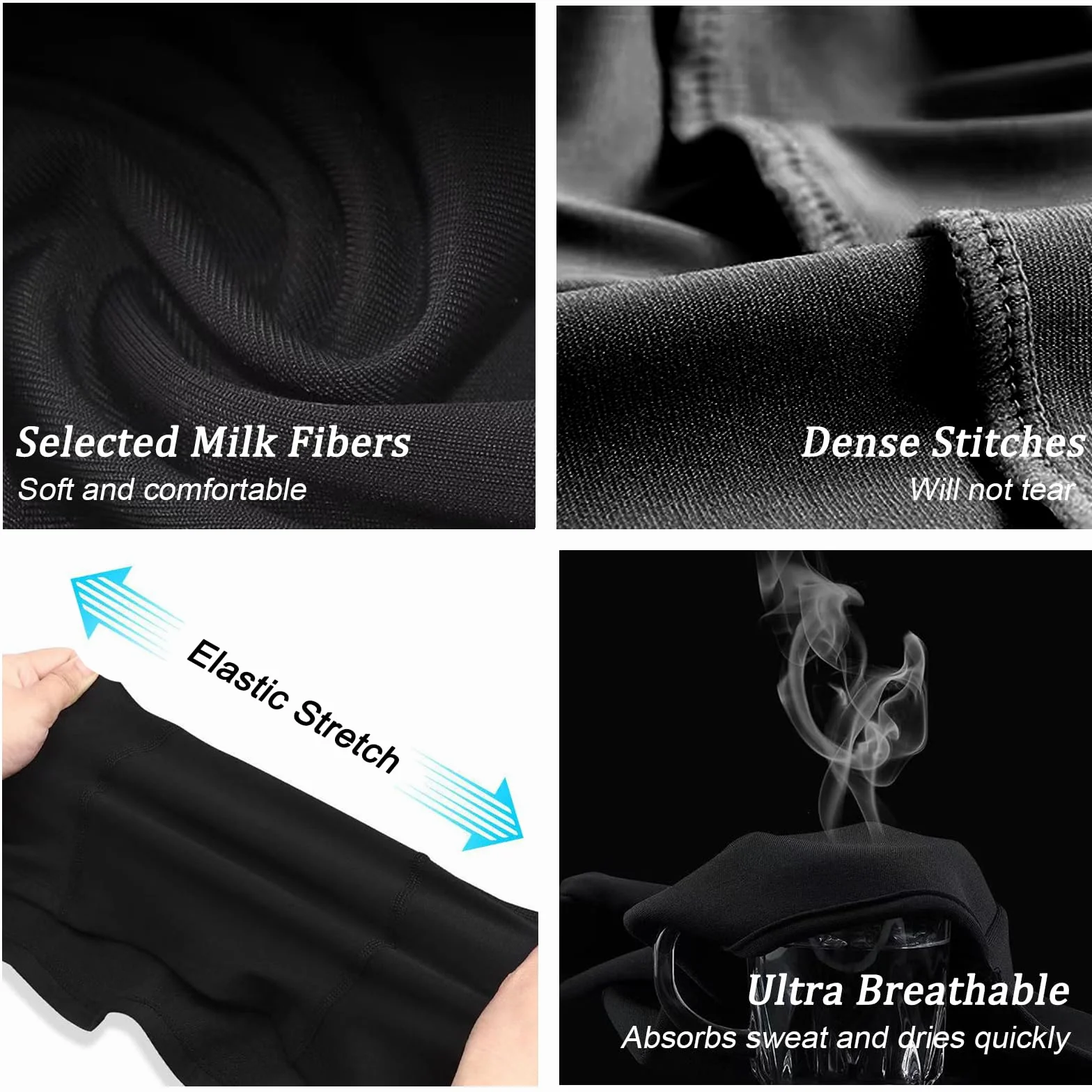 Máscara de Pasamontañas Balaclava Protector UV Transpirable Anti Viento para Motocicleta Esquí Negro