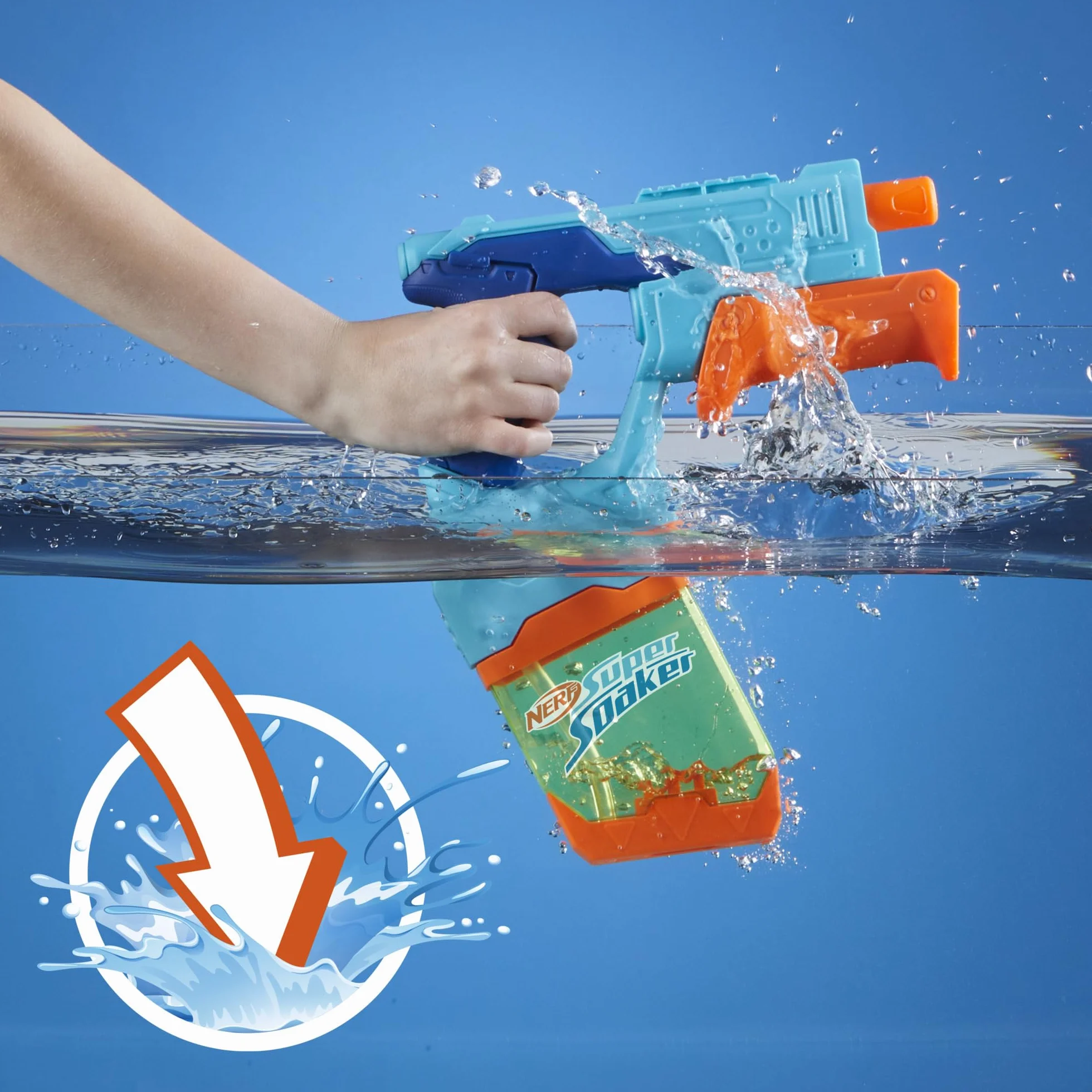 Hasbro Nerf Super Soaker Dunk-Fill 2-Pack, Set de Lanzadores de Agua, Llenado Instantáneo, Juguetes para Niños y Niñas de 6 Años o Más, Diversión en Familia