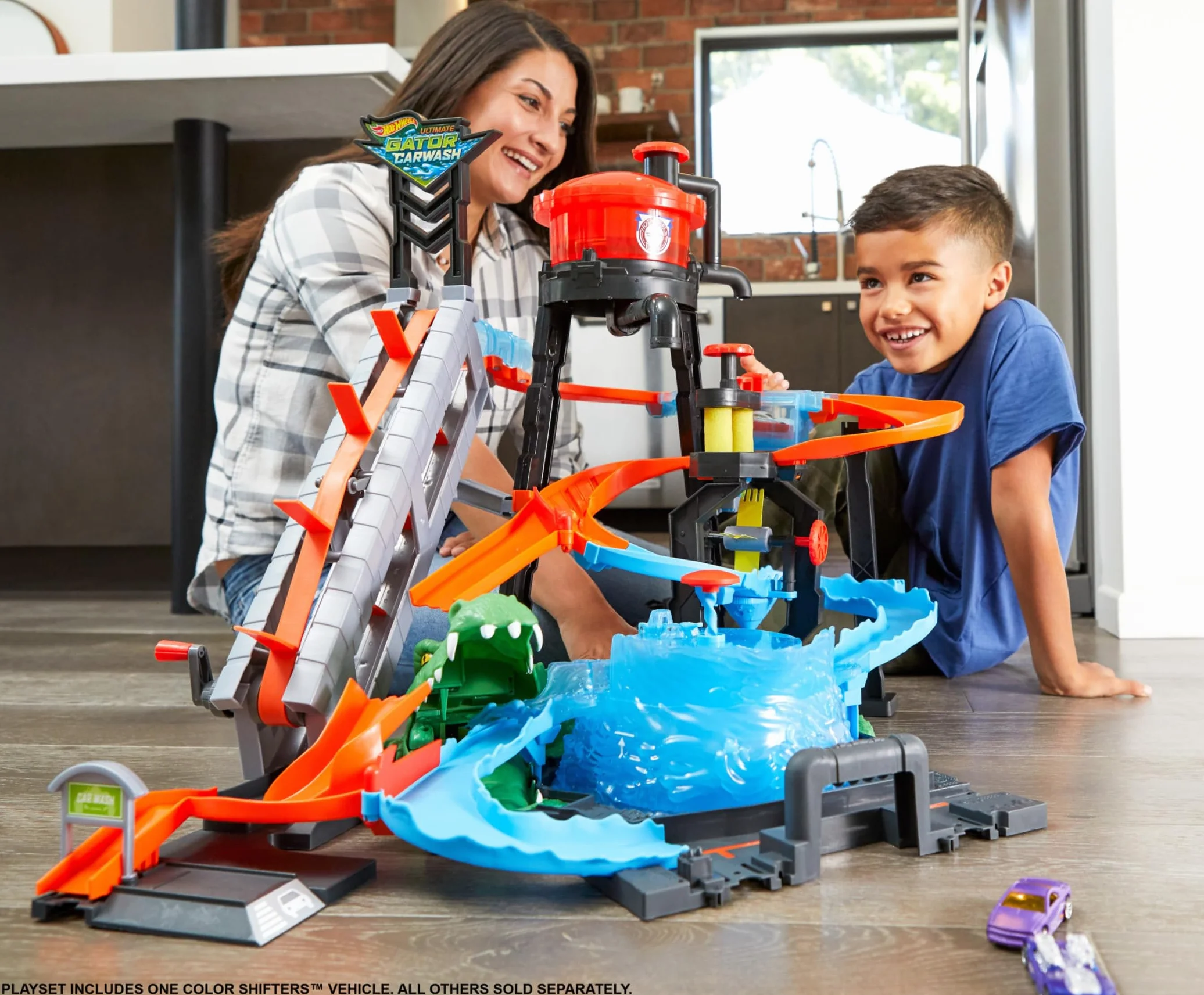 Hot Wheels Cocodrilo Destructor, pista de coches de juguete (Mattel FTB67)