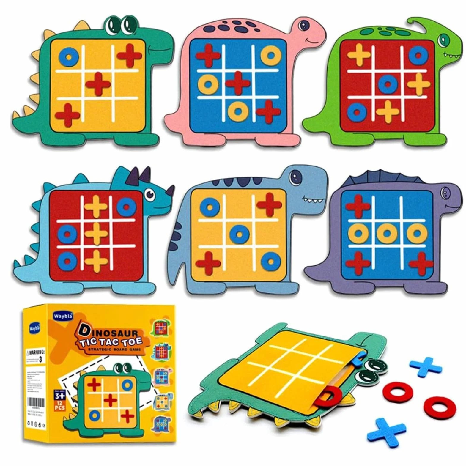 Juego de tres en raya mini, 6 unidades, regalos para fiestas de cumpleaños infantiles, Tik Tak Toe, pequeños regalos para niños, actividades para fiestas, Tictactoe Give Aways, mini juguetes.