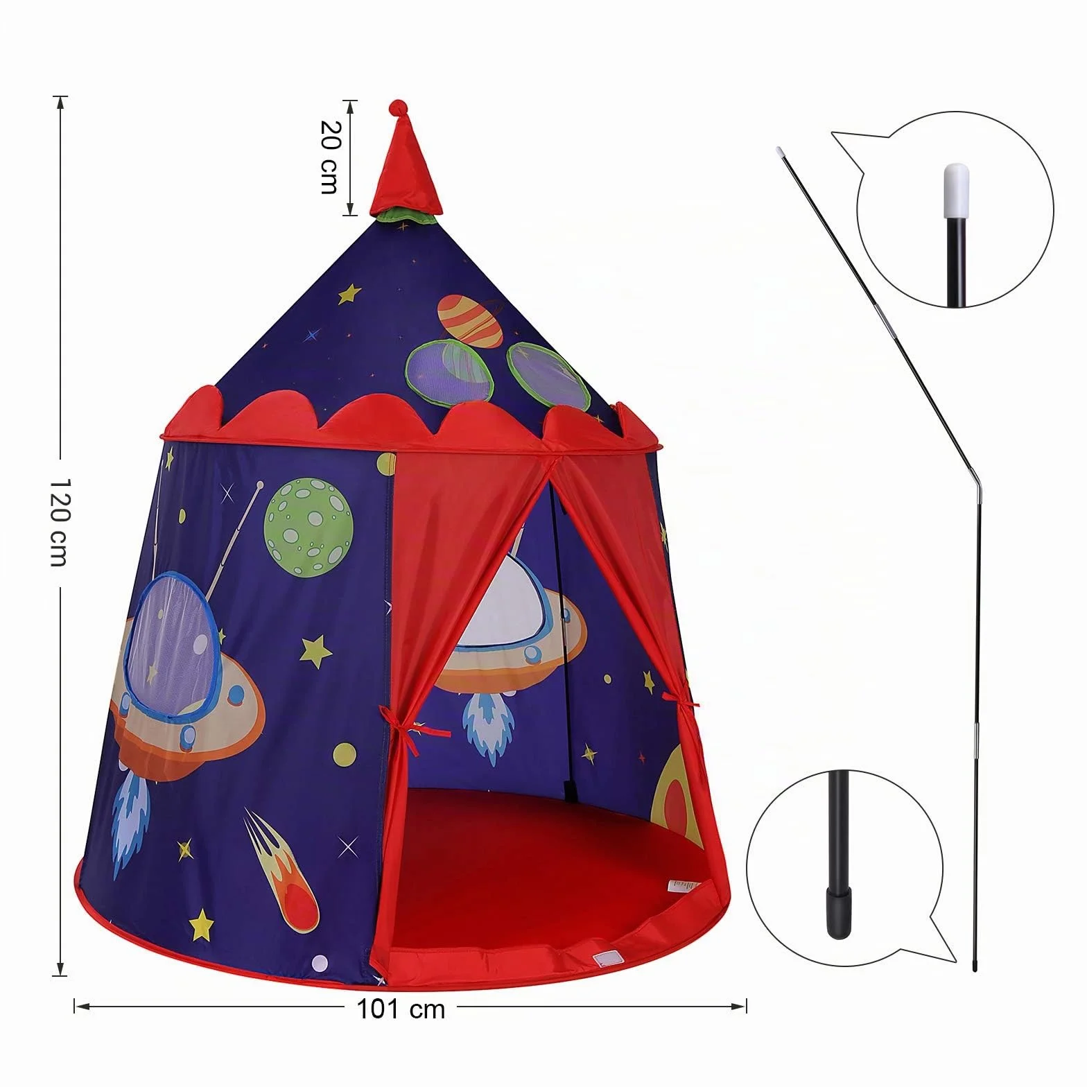 SONGMICS Tienda de Campaña Infantil, Carpa Infantil Plegable, Casa de Juegos para Interiores y Exteriores, Pop-up Portátil, Tienda con Bolsa de Transporte, Regalo para Niños, Azul LPT01BU