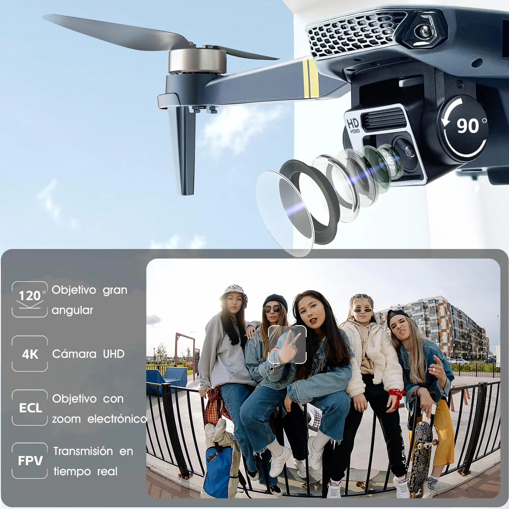 Dron con Cámara 4K HD, 84 Min de Vuelo (3 Baterías), Alcance de 800 m, Seguimiento Automático, Motor Brushless y Hover Automático – Ideal para Principiantes y Adultos