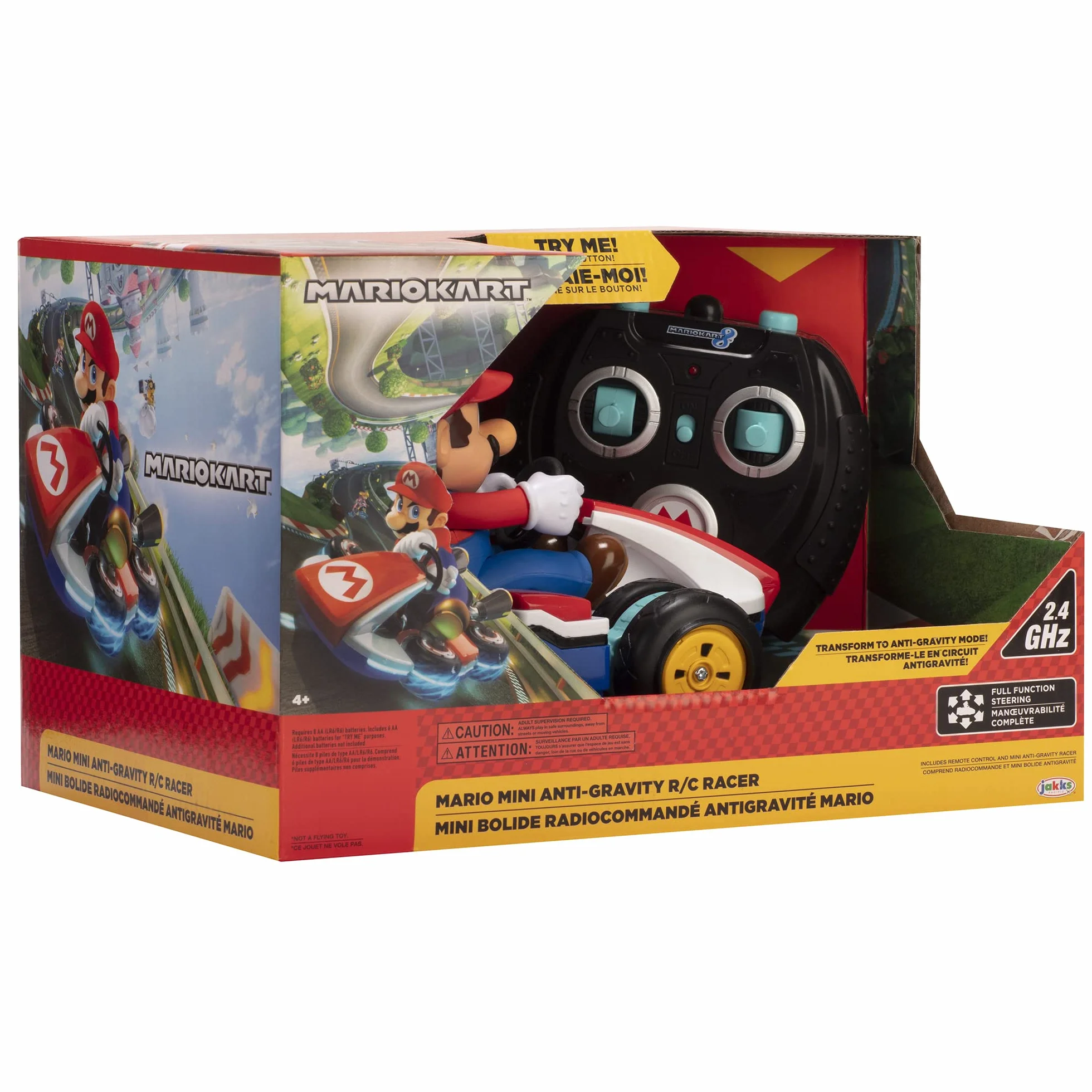 Nintendo Super Mario Radio Control Mario Kart Antigravedad Coche Acrobacias Derrapes Giros 360° Alcance 30m