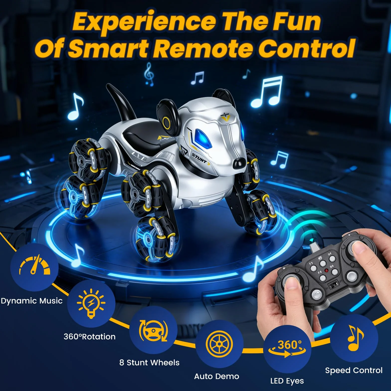 Robot perro RC truco coche juguete