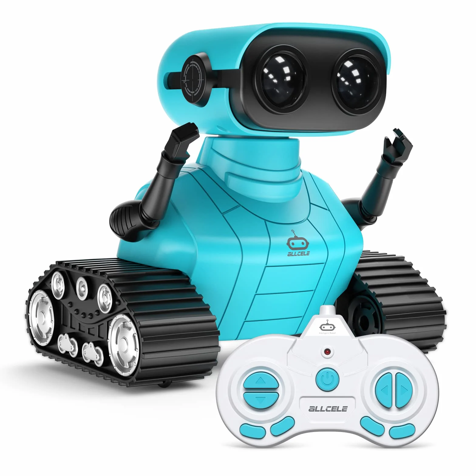ALLCELE Robot de Juguete para niños, Recargable, con Ojos LED, música y Sonidos interesantes para niños a Partir de 3, 4, 5, 6, 7, 8 años, Regalo para niños y niñas, Color Azul