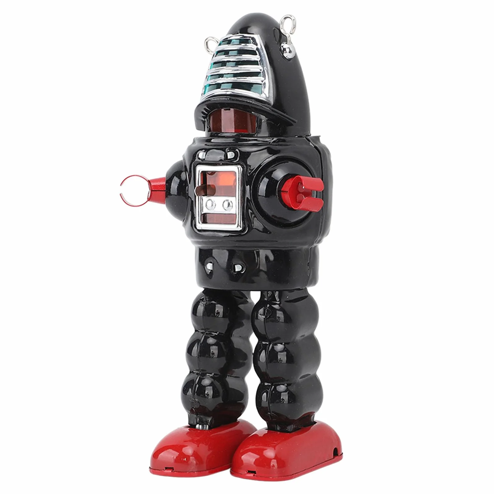Juguete de Esgrima Robot de Mecanismo Preciso para Adultos con Piedras Intermitentes para Colección y Decoración, Material Hojalata (Negro)