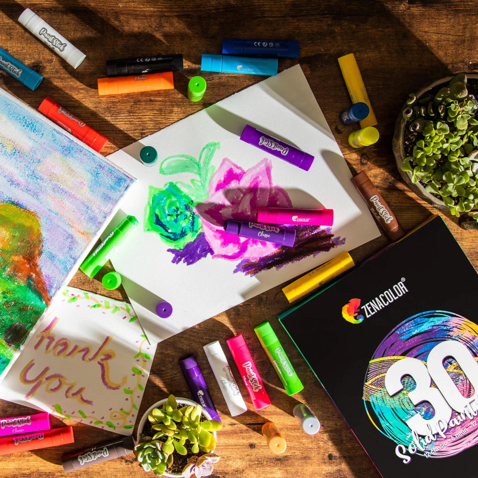 Estuche 30 Barras de Tempera Solida de Colores para Niños - Kit Pintura Niños y Bebes - Kit de Arte Infantil - Sticks de Pinturas Niños para Papel, Cristal, Cartón...