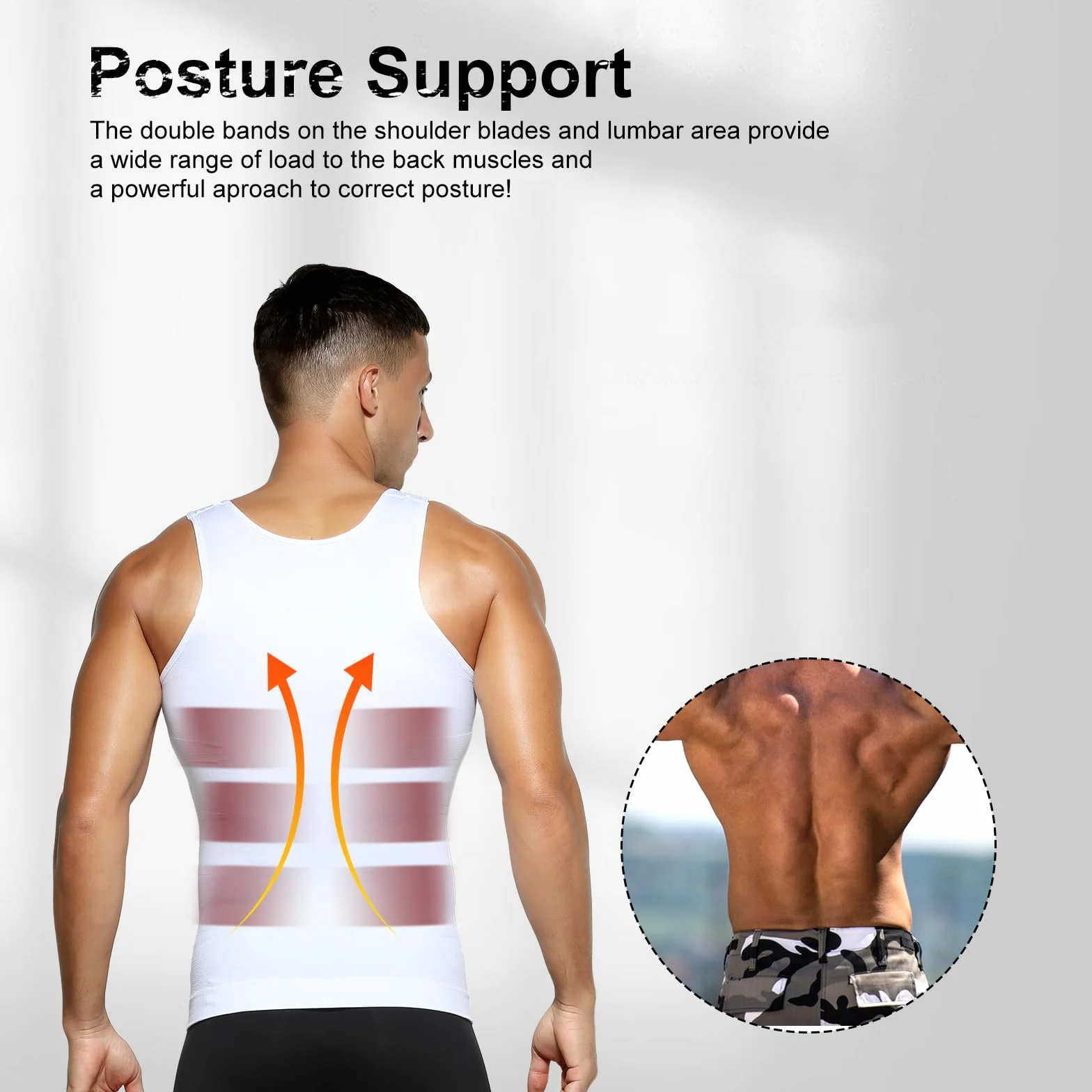 Casey Kevin Faja Chaleco Hombre Camiseta Reductora Compresión Slim Body Shaper Alta Elasticidad S-XXL