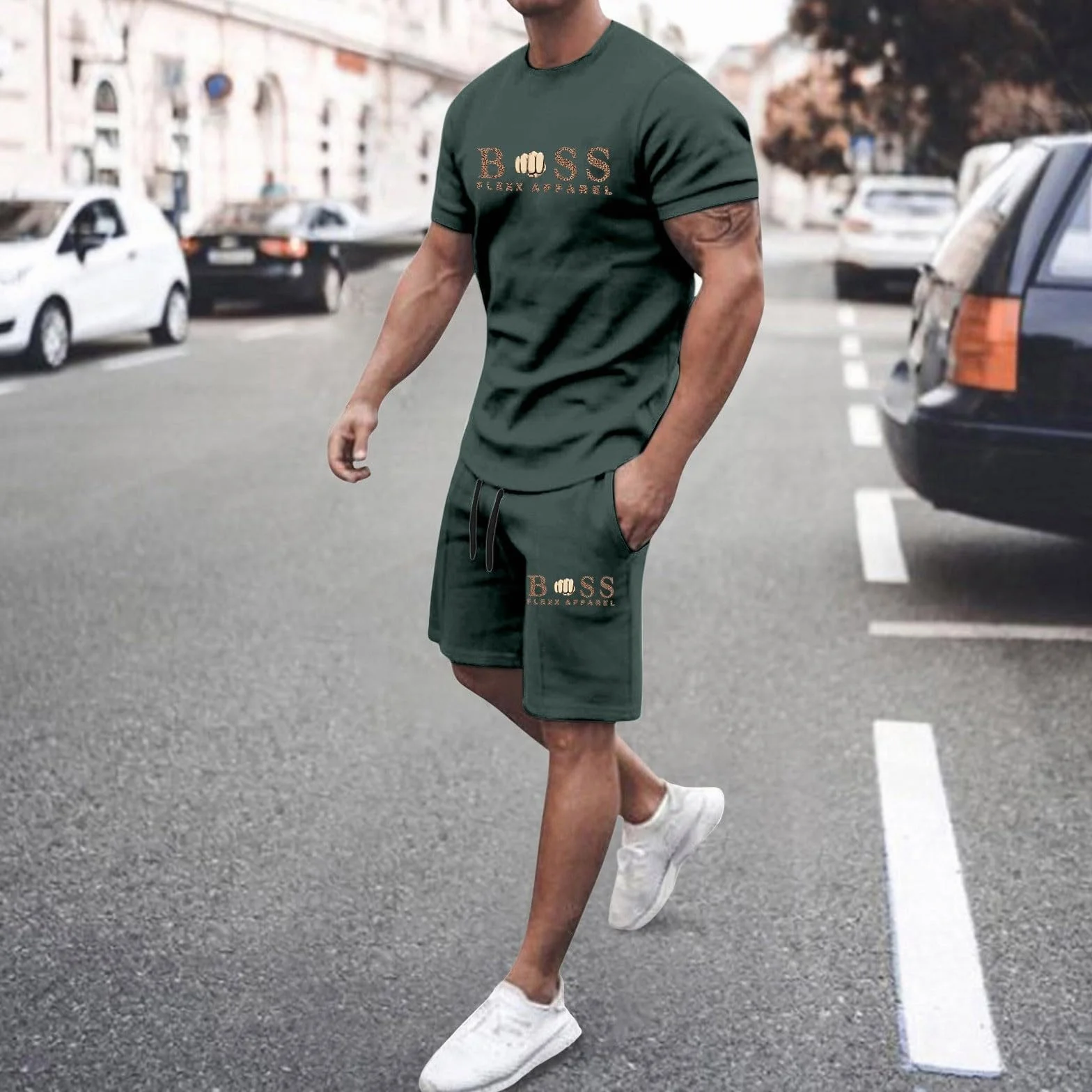 Chándal para hombre conjunto de 2 piezas deportivo transpirable elástico