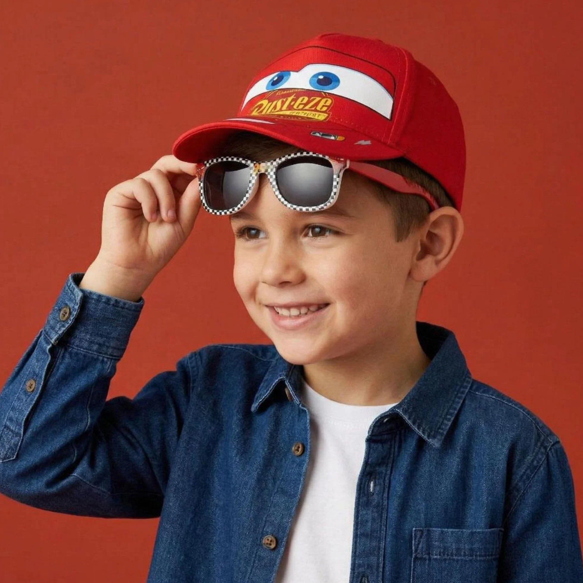 Gorra y Gafas de Sol Cars para Niños y Niñas – Accesorios Infantiles para el Verano, Protege del Sol, Ideal para Playa, Piscina y Actividades al Aire Libre, Diseño Divertido y Cómodo