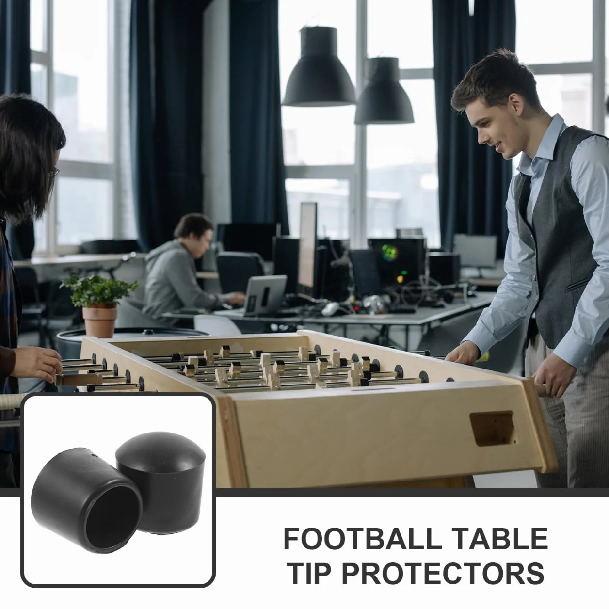 Tapones de seguridad para futbolín de 16 mm, accesorios de mesa para asegurar las barras y proteger al jugador