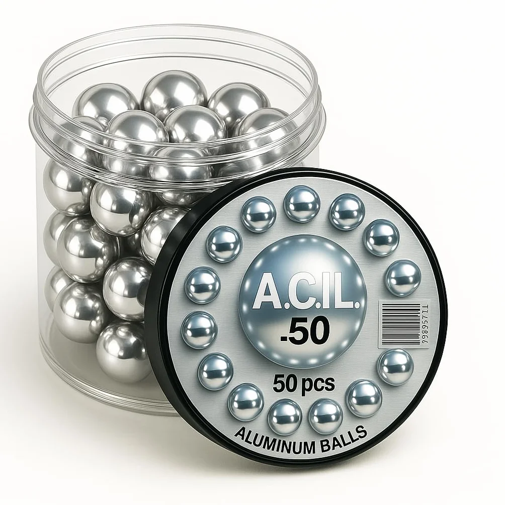 Bolas de aluminio calibre 50 12,5 mm 50 unidades para pistolas HDR HDP