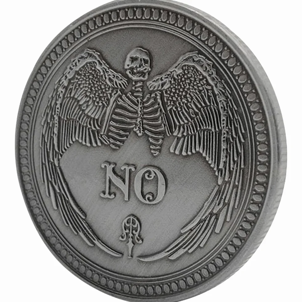 Patrón 1pc Sí No Desafío Cráneo De La Moneda, Estereoscópica Cobre Antiguo Recuerdo Colección De Moneda para Toss Game Collector