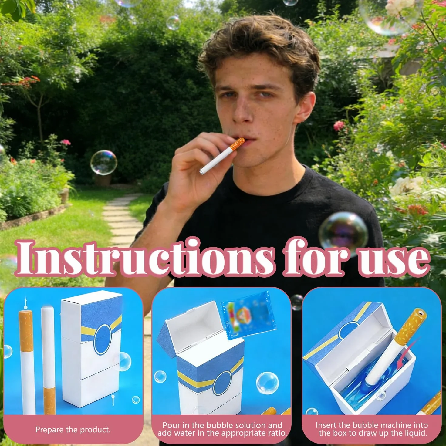 Mini soplador de Burbujas, 6 Piezas Pistola Pompas de Jabon, Varitas de Burbujas, Máquina de Burbujas Falsa, Mini pompas de jabón, Máquinas de Burbujas para Mujeres y Hombres, Palos de Burbujas