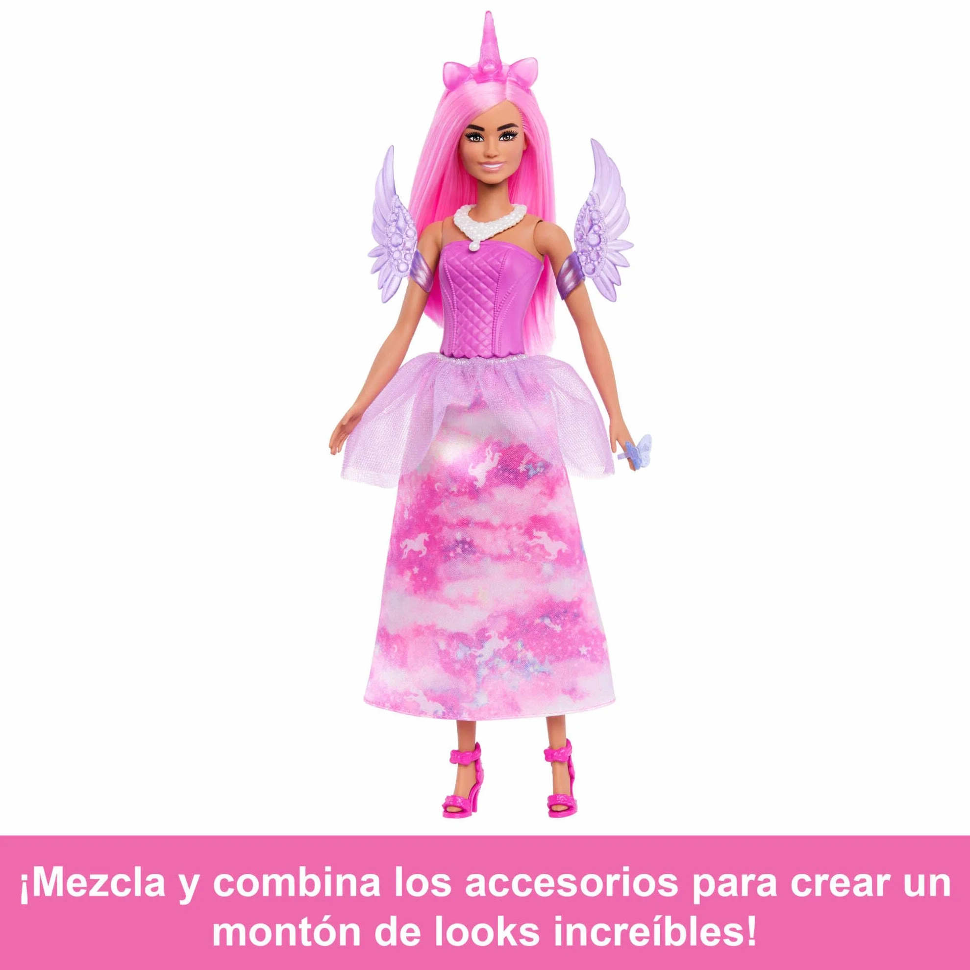 Barbie Calendario de Adviento con muñeca y 24 accesorios sorpresa de juguete, como un unicornio y mascotas, muñeca de moda que se convierte en sirena, hada y mucho más, JFL66