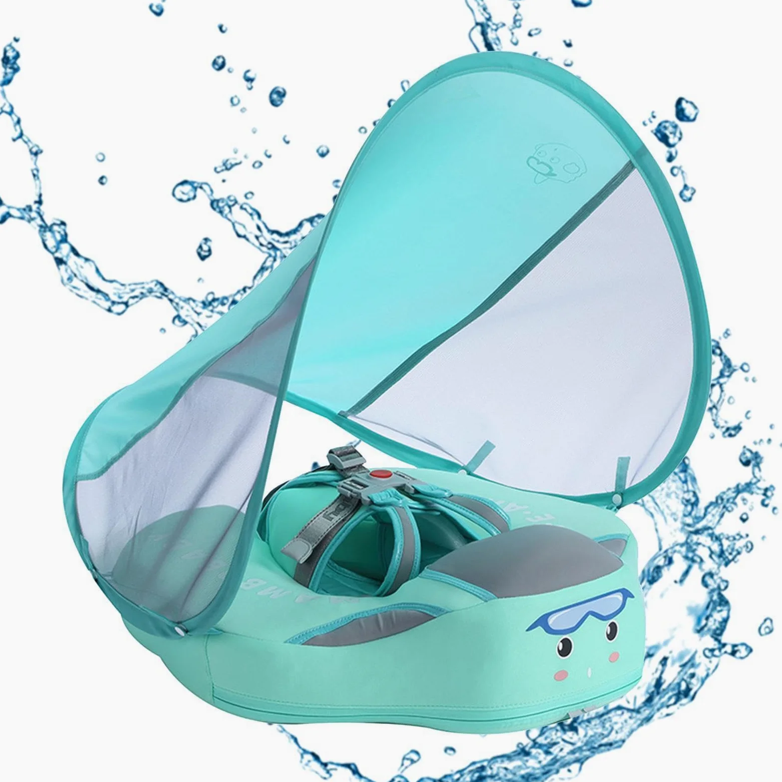 Flotador para Bebés Flotador No Inflable para Niños con Sombrilla | Flotie Con Protección Solar Para 3-24 Meses Playa Viajes Bañera Verano