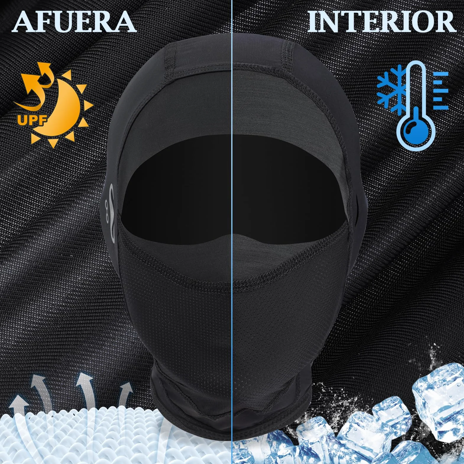 Kiiwah Pasamontañas Verano Transpirable Balaclava Moto Protección Solar Sotocasco Fino Hombre Mujer Motocicleta Ciclismo