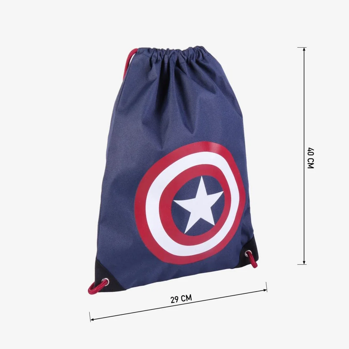 Bolsa Mochila Cuerdas Infantil Capitan America Licencia Oficial Marvel CERDÁ LIFE'S LITTLE MOMENTS
