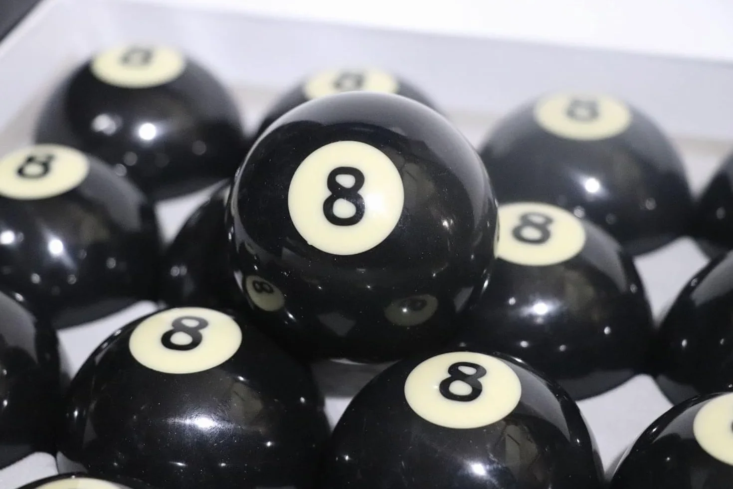 Bola de billar #8 de repuesto 2-1/4 pulgadas tamaño reglamentario