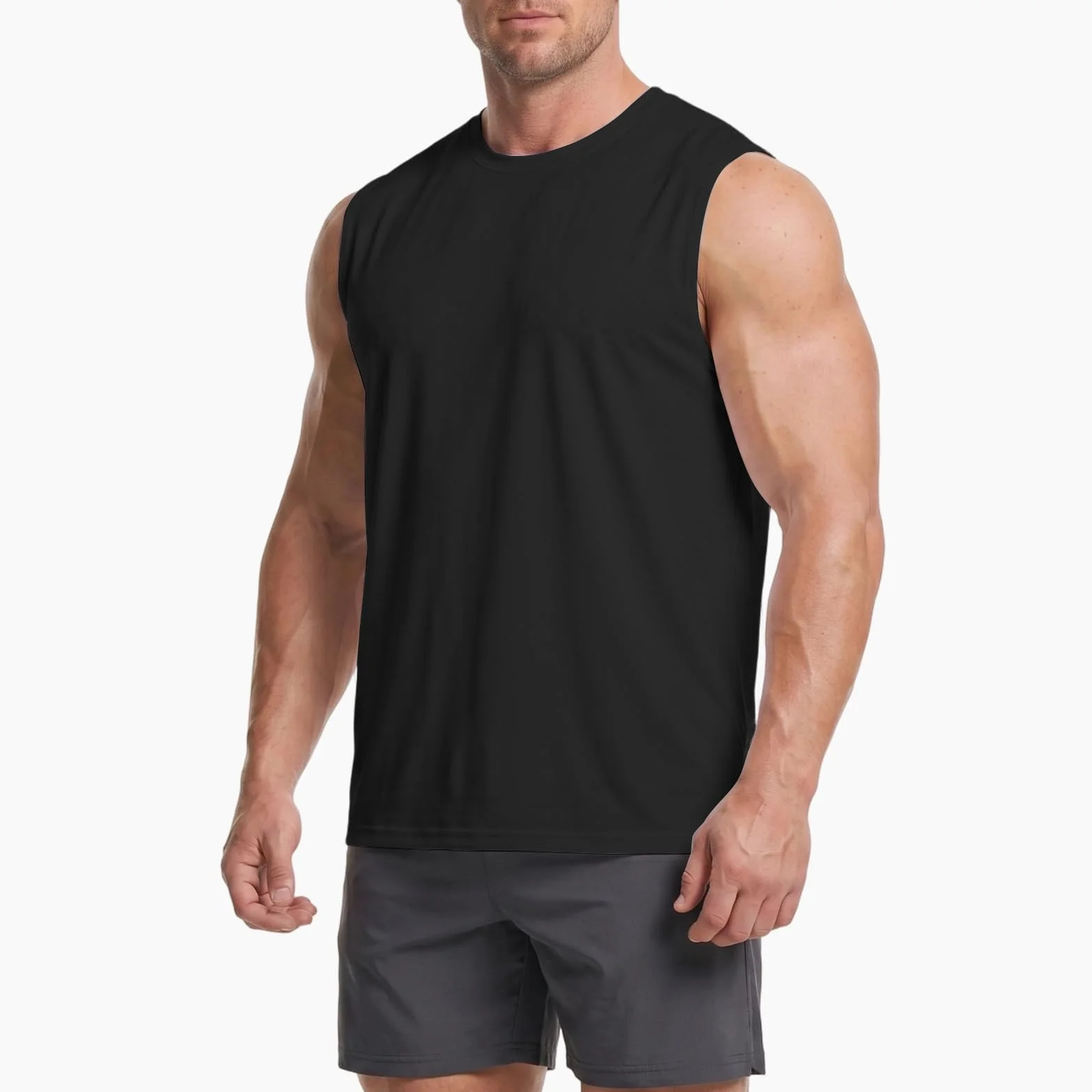 HYCOPROT Camiseta Sin Mangas Hombre Secado Rápido Muscle Tank Top Transpirable Corte Holgado Fitness Gimnasio Running