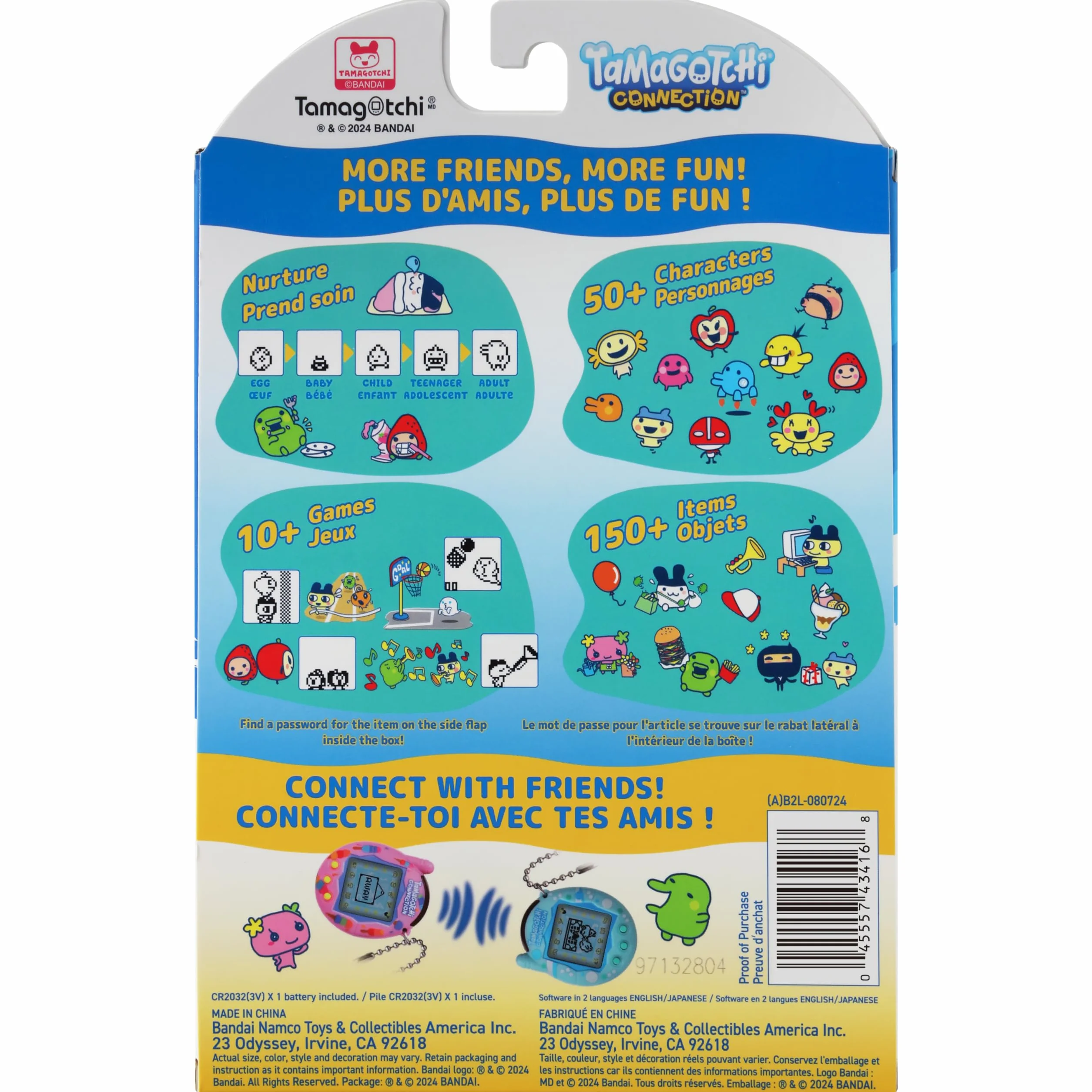 TAMAGOTCHI Bandai Connection Mascota Digital Carcasa Rosa con Purpurina Mascota Virtual Juguete Electrónico Con Conexión Infrarroja Para Diversión Compartida | Juguetes Para Niños Para Niñas Y Niños