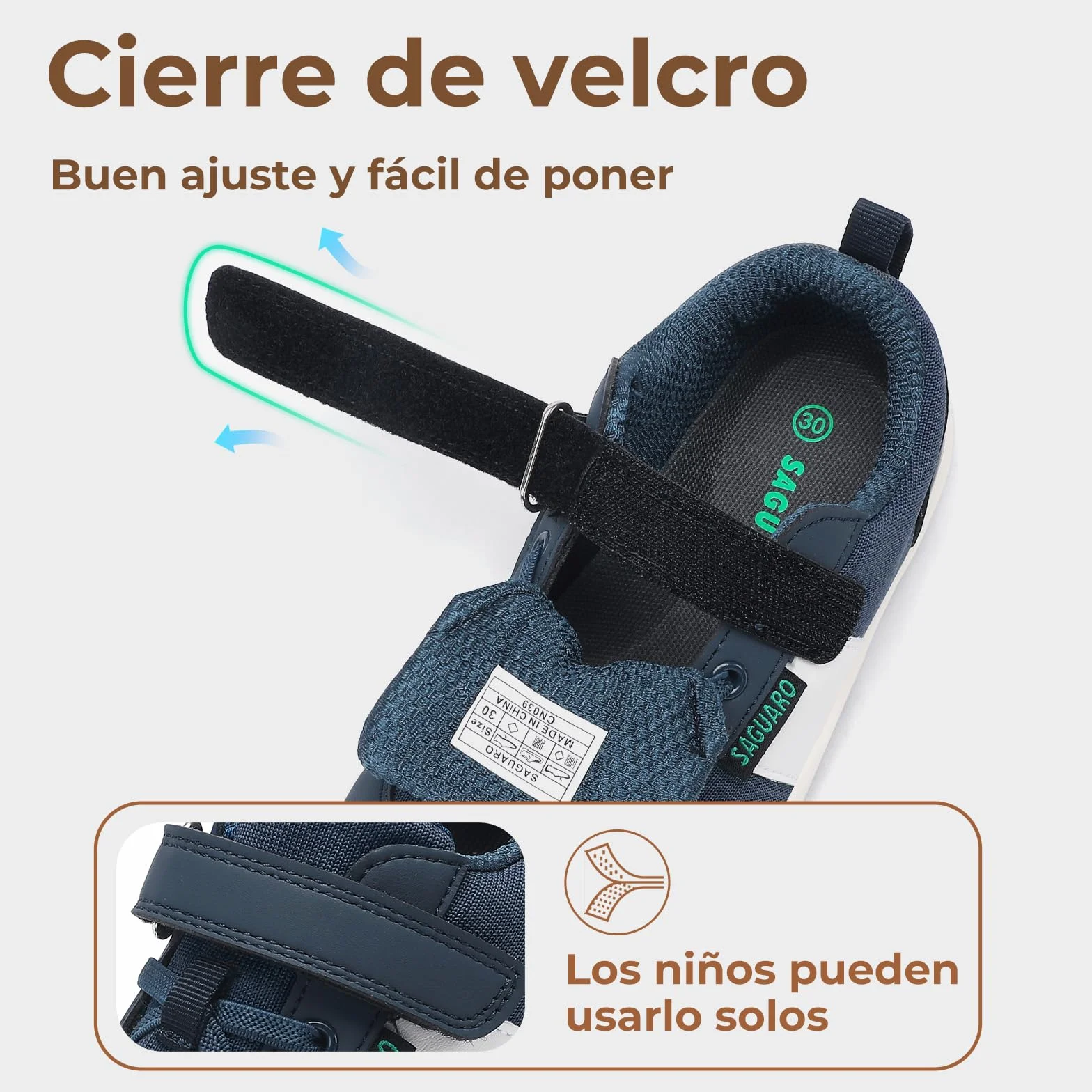 SAGUARO Zapatillas Barefoot Casual Niños Calzado Respetuoso con Suela Plana y Puntera Ancha,Gr.25-35