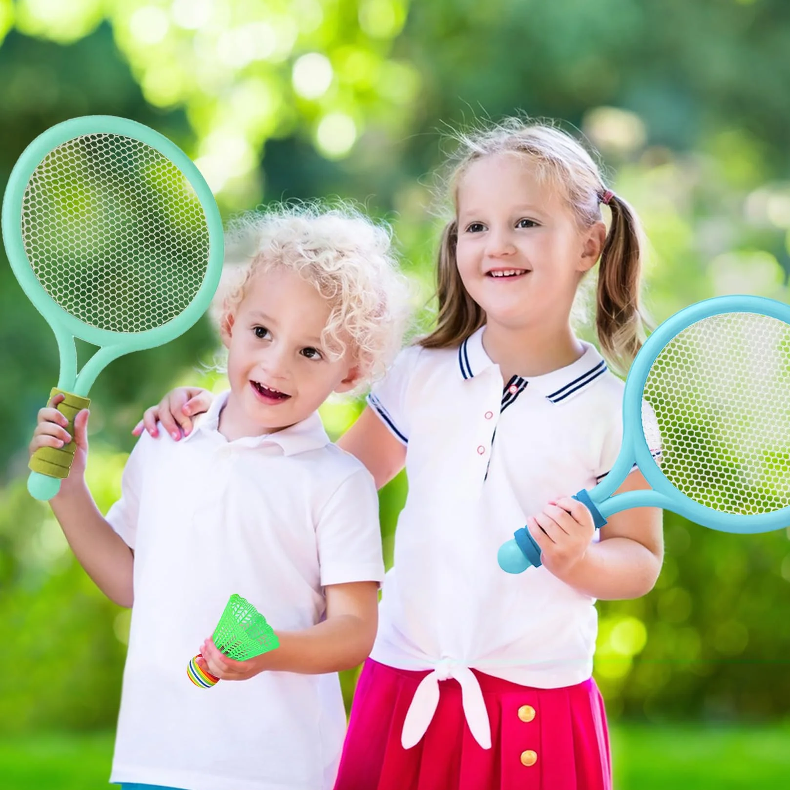 Completo Set de Bádminton 2 Raquetas para Niños + Volantes Juego Deportivo