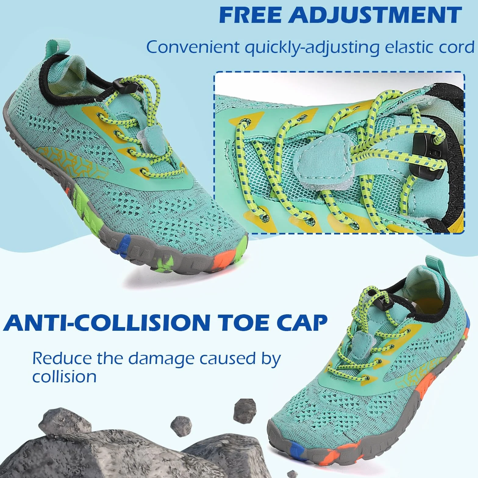 DimaiGlobal Calzado Descalzos Niñas Niños Zapatillas de Trail Running Barefoot Zapatos de Agua Transpirable Antideslizante