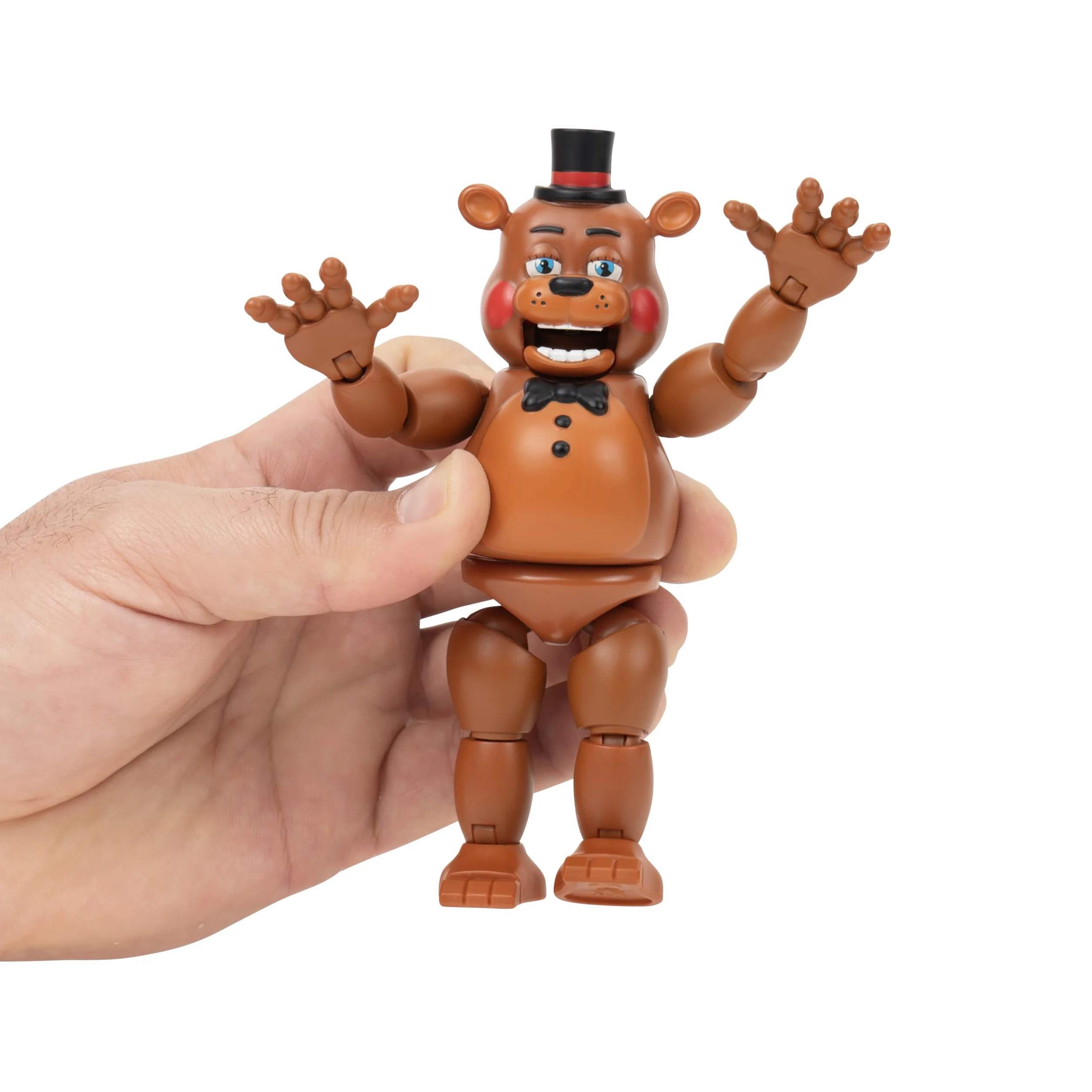 Five Nights at Freddy'S Toy Freddy - Figura articulada de 12,7 cm con función de susto repentino y Ojos Que Brillan en la Oscuridad