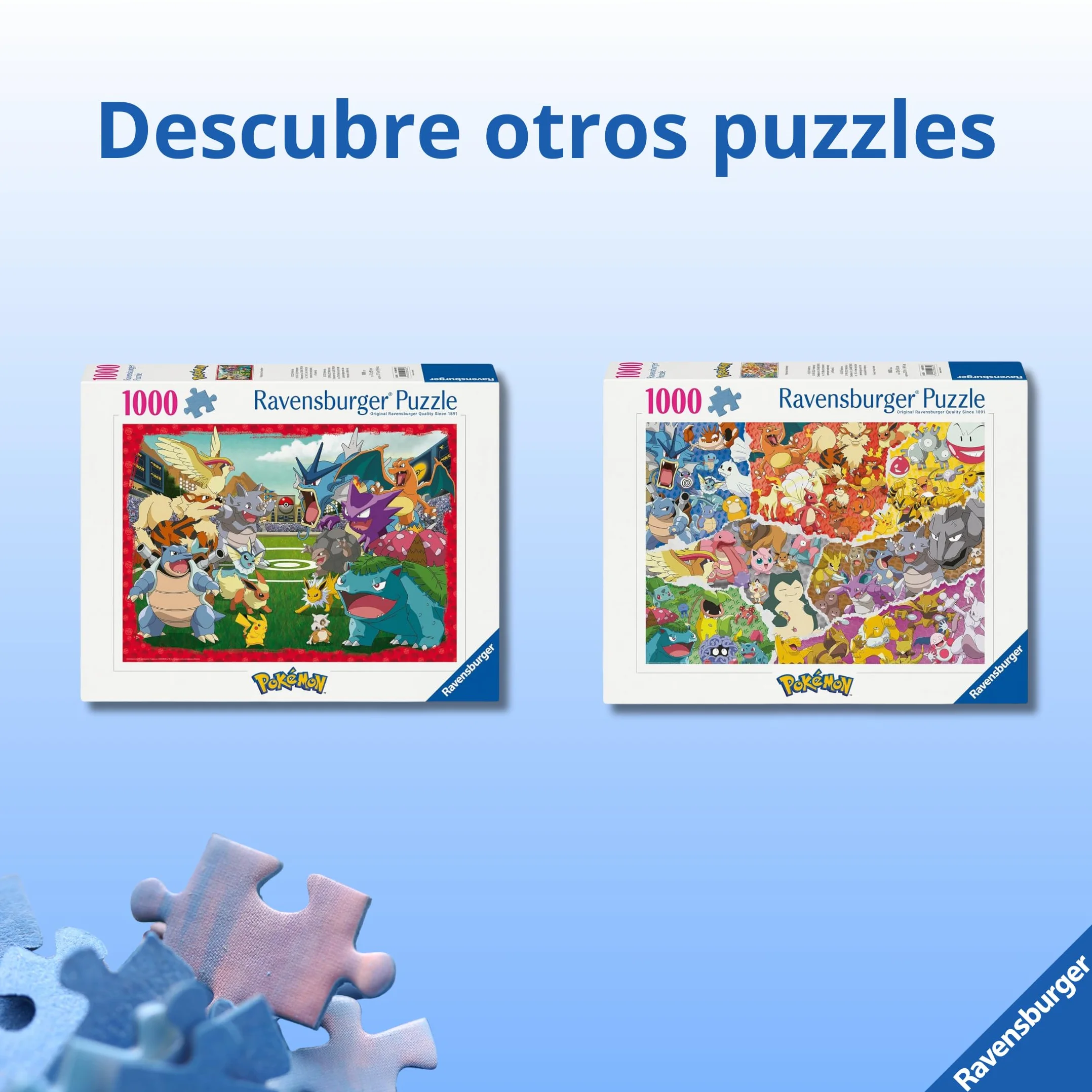 Ravensburger Puzzle Pokemon Challenge 1000 Piezas 70x50 Cm Rompecabezas Adultos