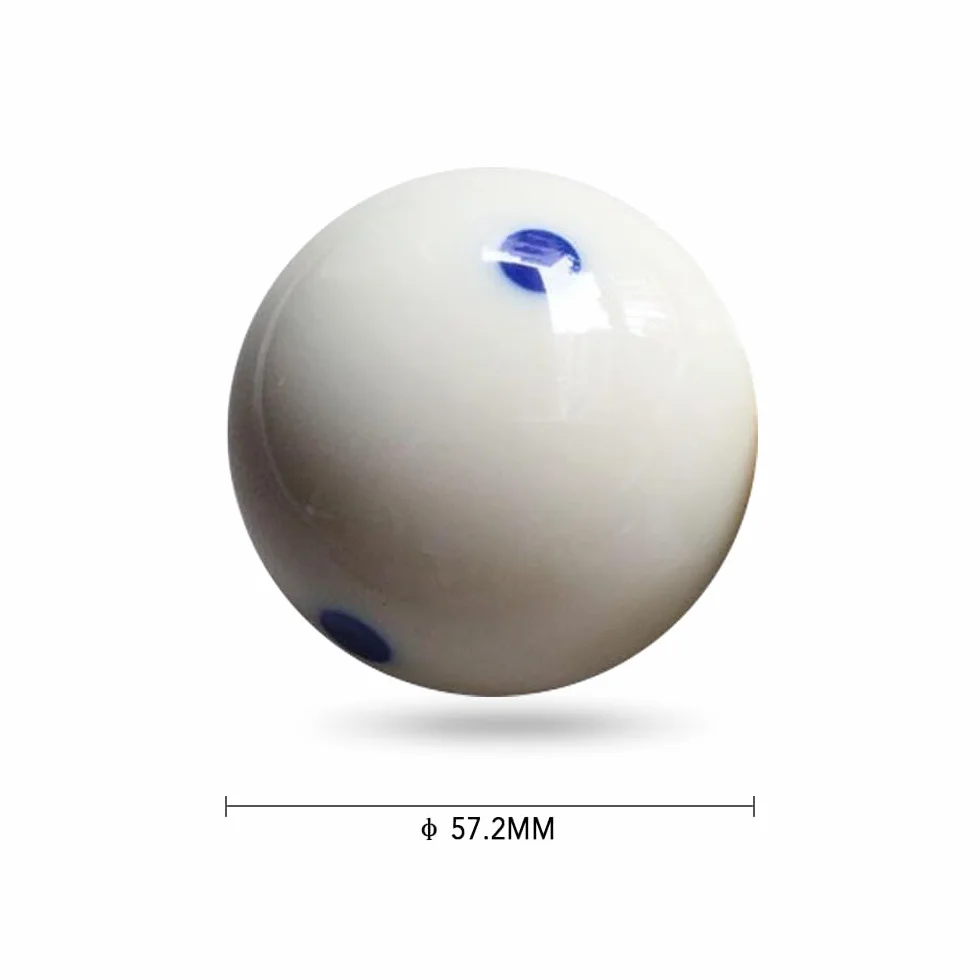 Kavolet Bola de Billar Blanca 6 Puntos Azules Resina Profesional 5,72 cm