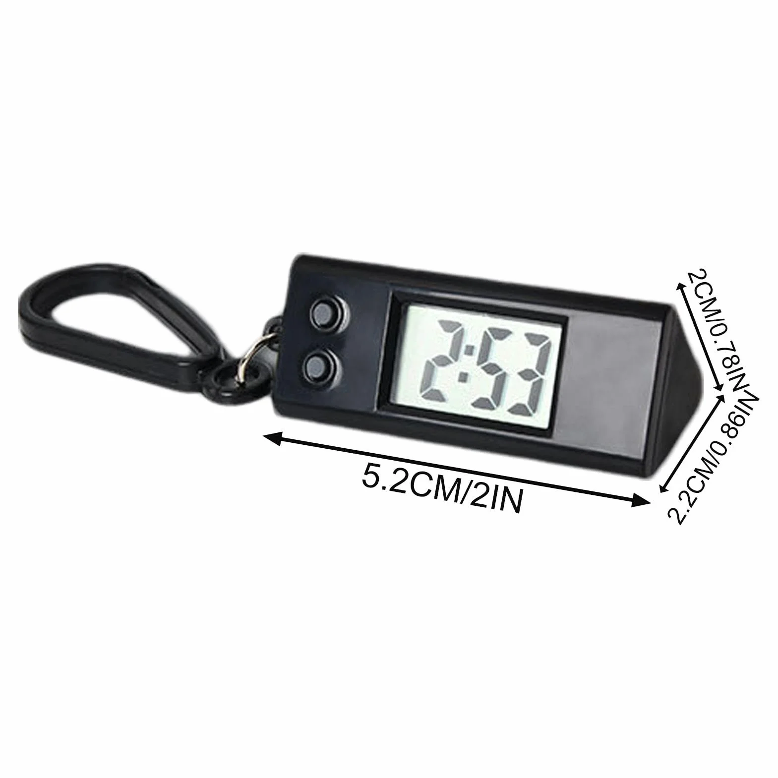 Reloj de Bolsillo Digital con Pantalla Transparente Llavero Preciso