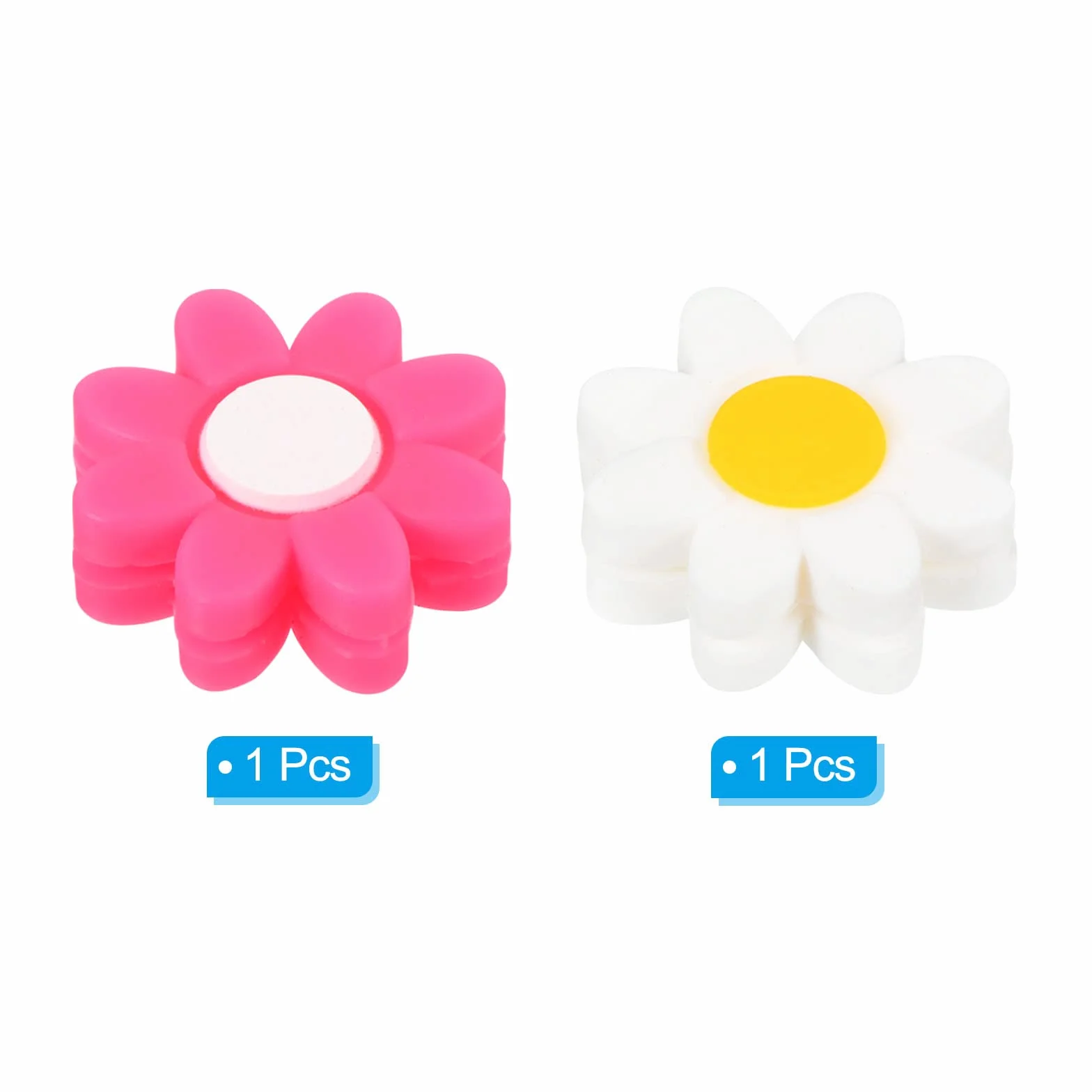 PATIKIL Amortiguador de Vibración para Raqueta de Tenis, 2 Paquete, Silicona Suave, Rosa y Blanco