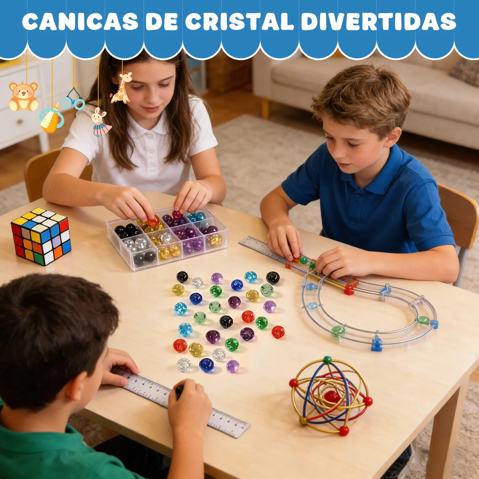 30 Piezas Canicas de Cristal Pequeñas, Mármoles de Cristal Que Brillan Oscuridad, Juego de Canicas para Niños, Mármoles de Vidrio Colorido para Bricolaje y Decoración del Hogar